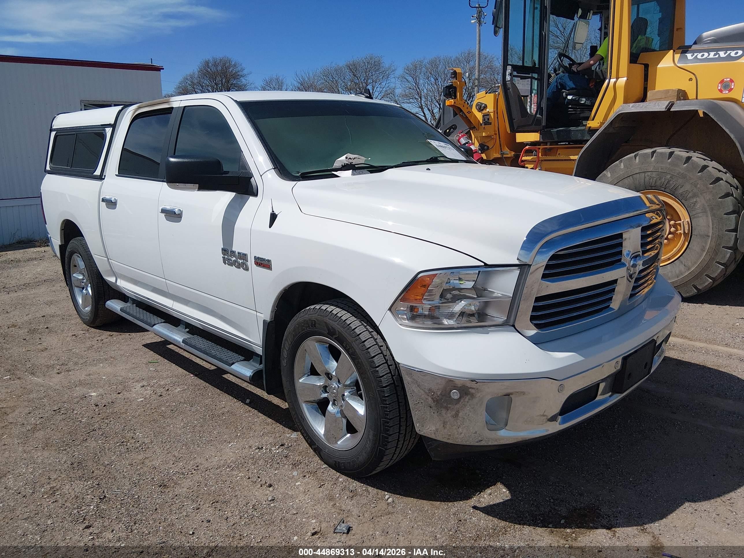 2017 Ram 1500 Big Horn, VIN 3C6RR7LT3HG796110 — Interior fire