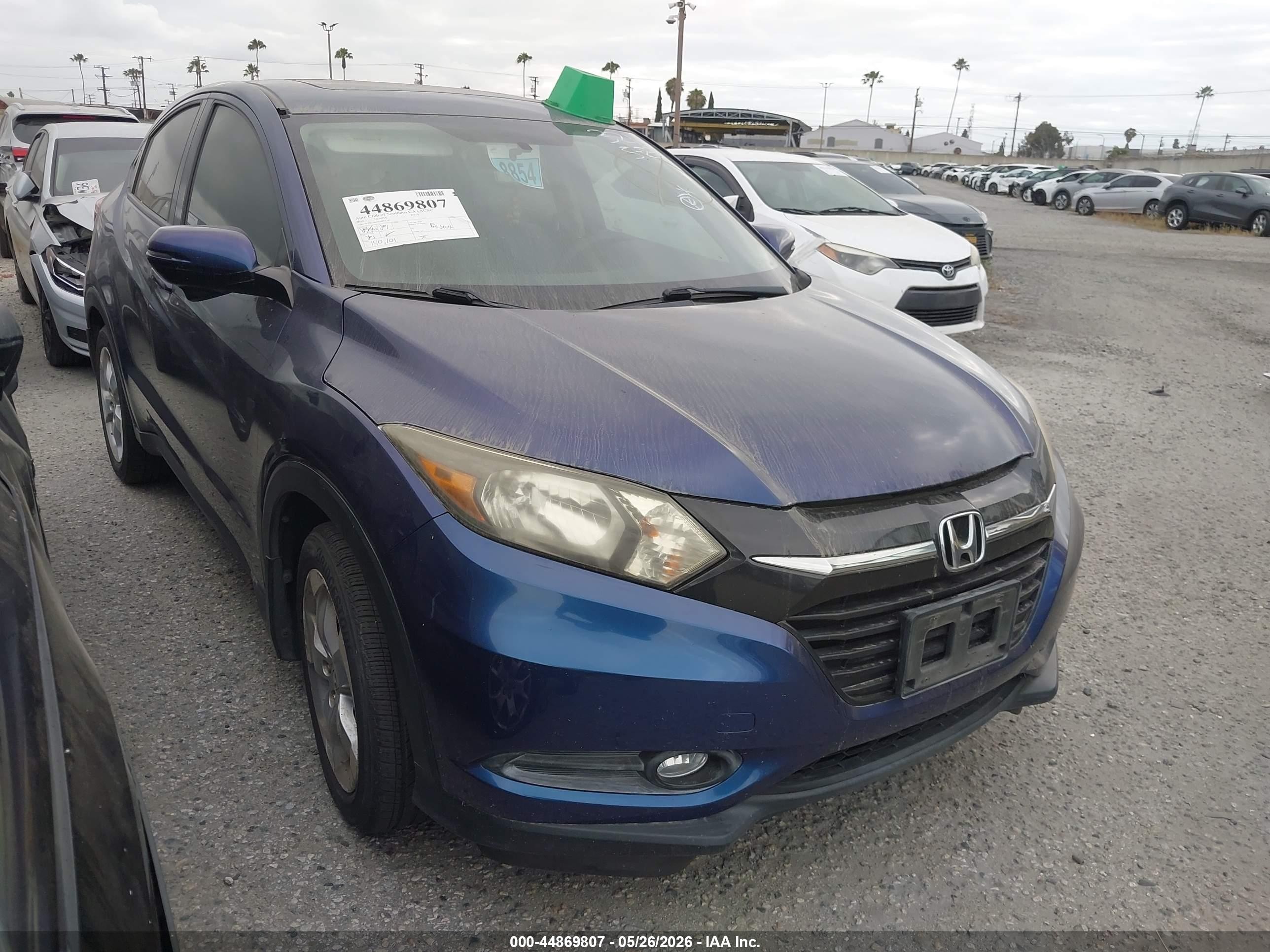 2016 Honda HR-V EX, VIN 3CZRU5H58GM711147 — Fresh water flood
