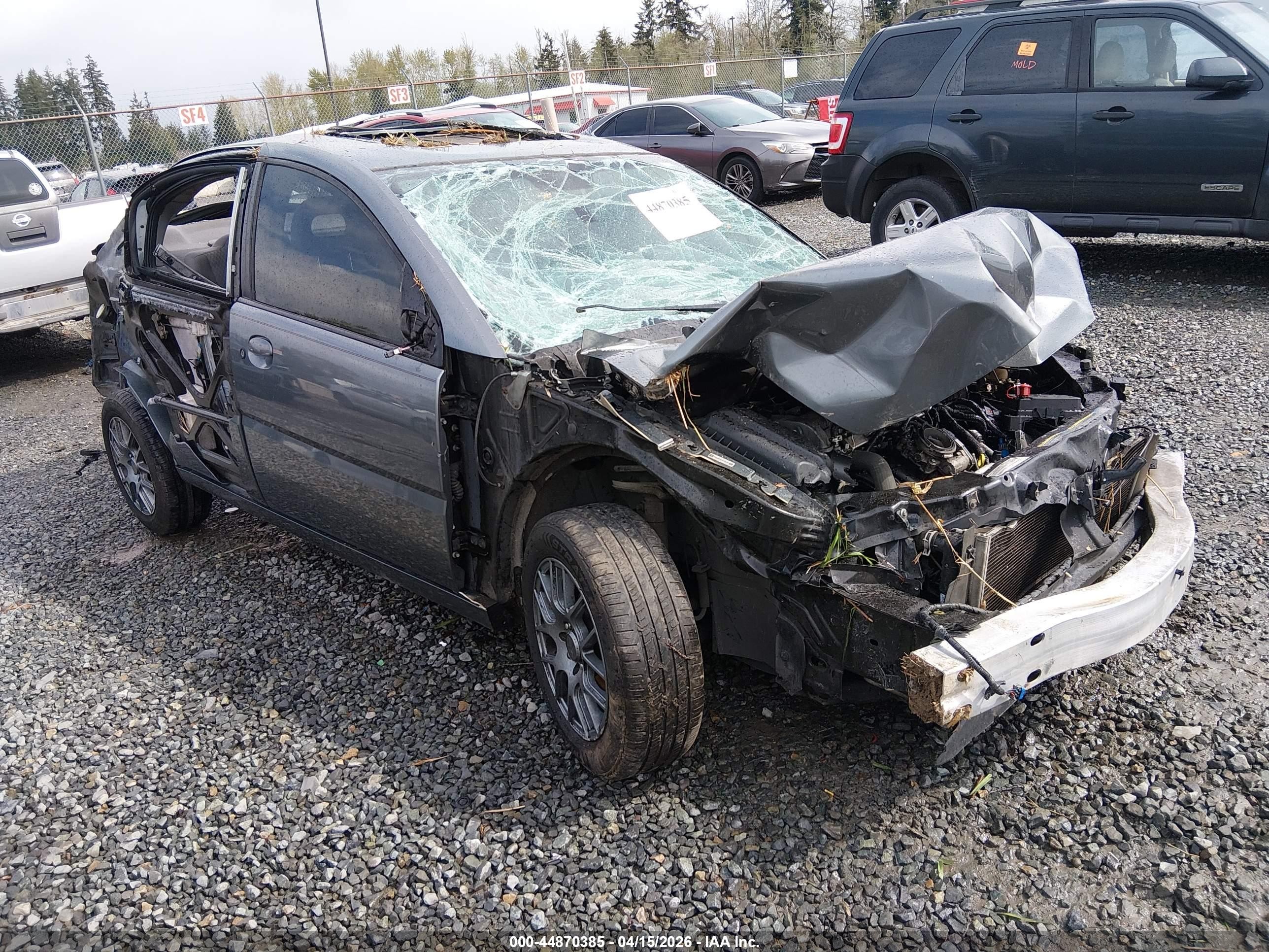 2007 Saturn ION ION 2, VIN 1G8AJ55F57Z102163 — Опрокидывание