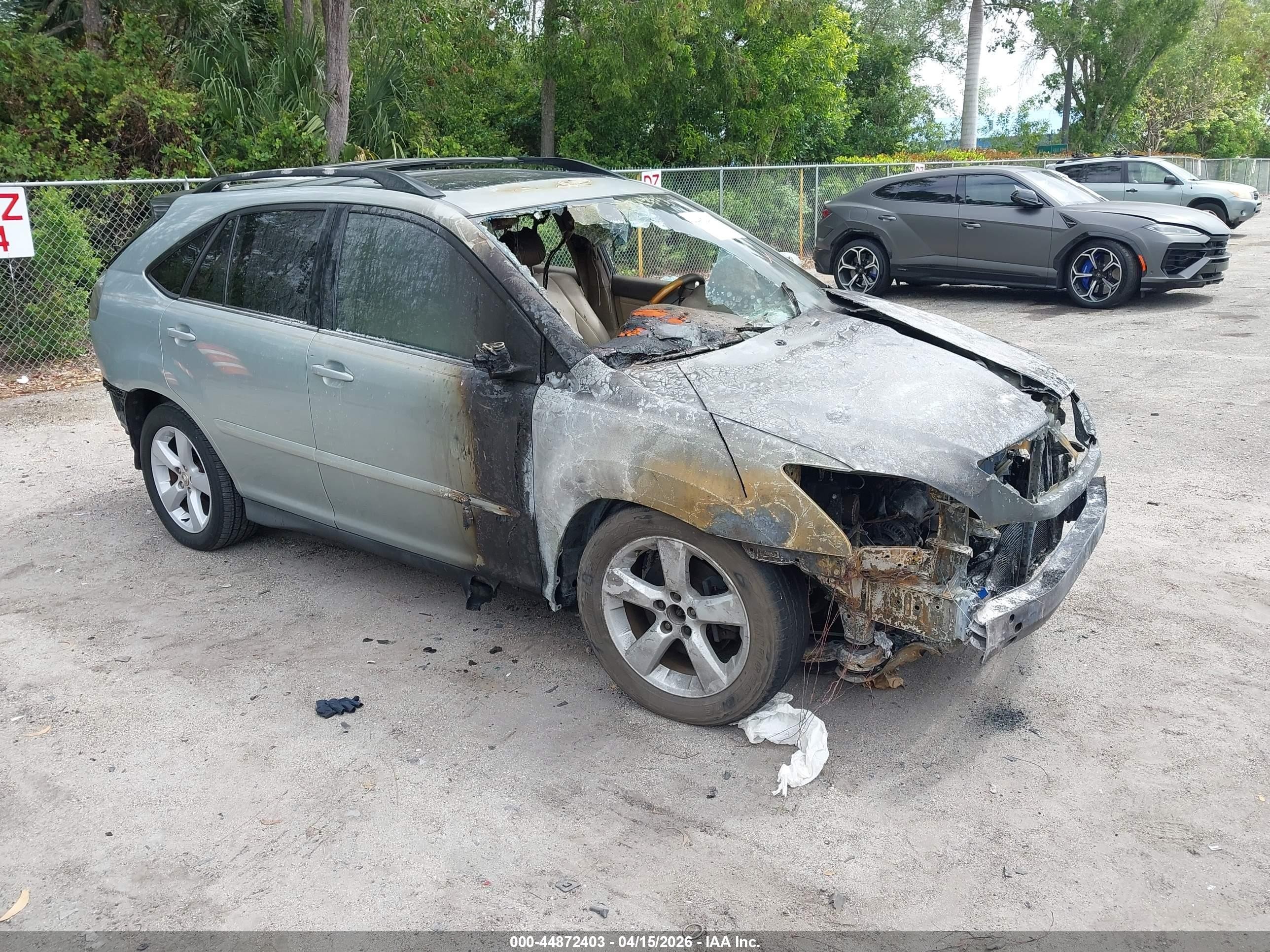 2006 Lexus RX 330, VIN 2T2GA31U06C046260 — Engine fire