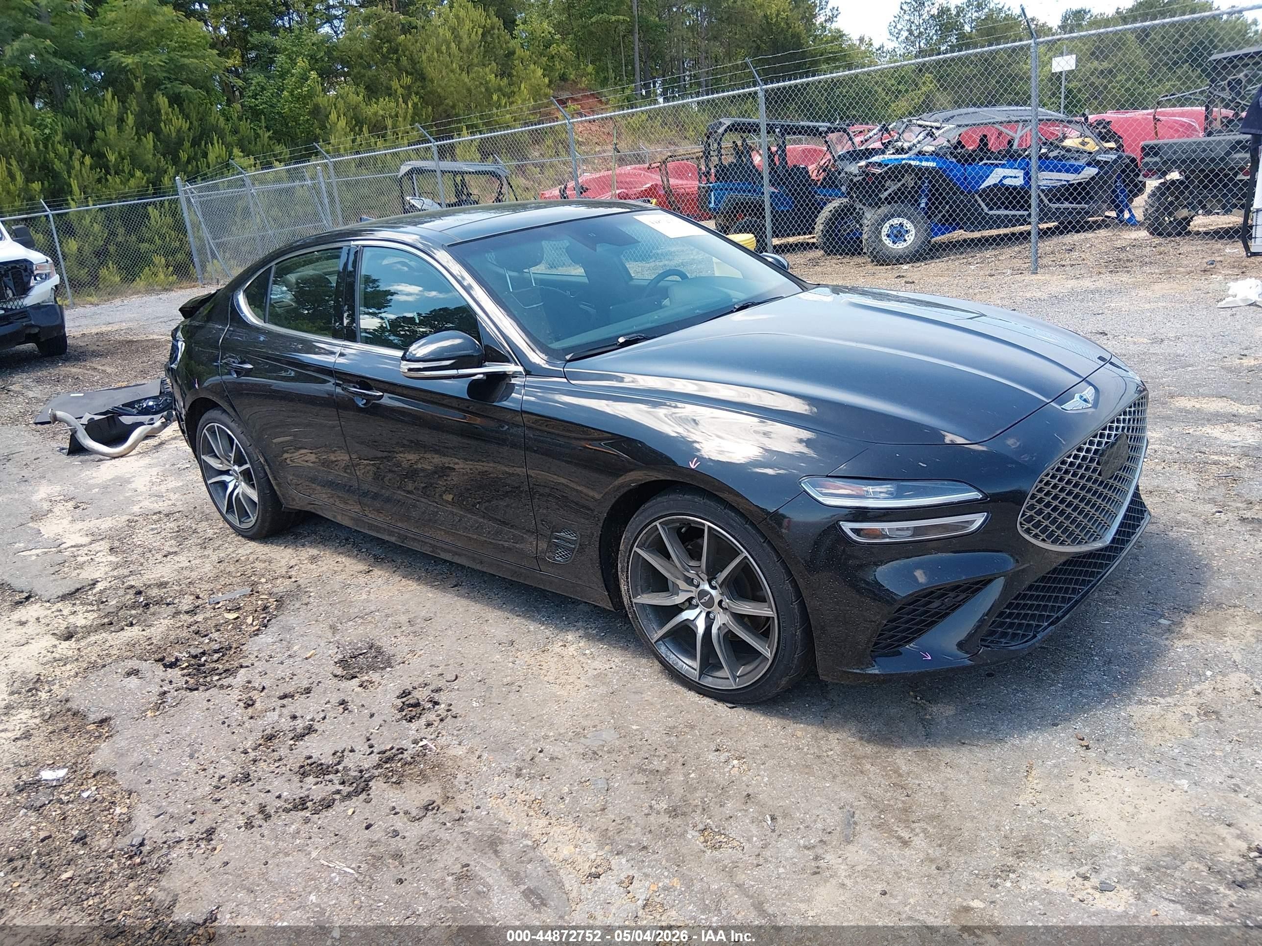 2022 Genesis G70 2.0T, VIN KMTG34TA6NU091214 — Rear end