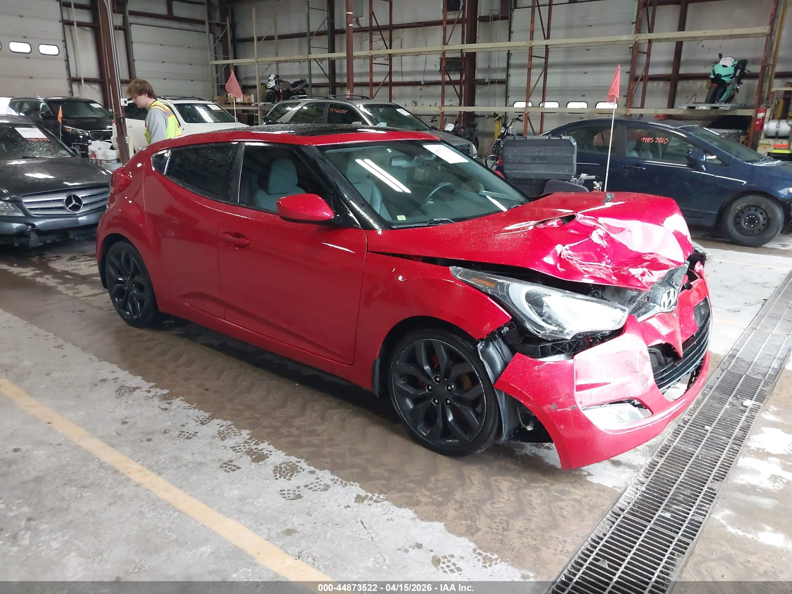 2012 Hyundai Veloster w/Gray Int, VIN KMHTC6AD2CU045877 — Front end