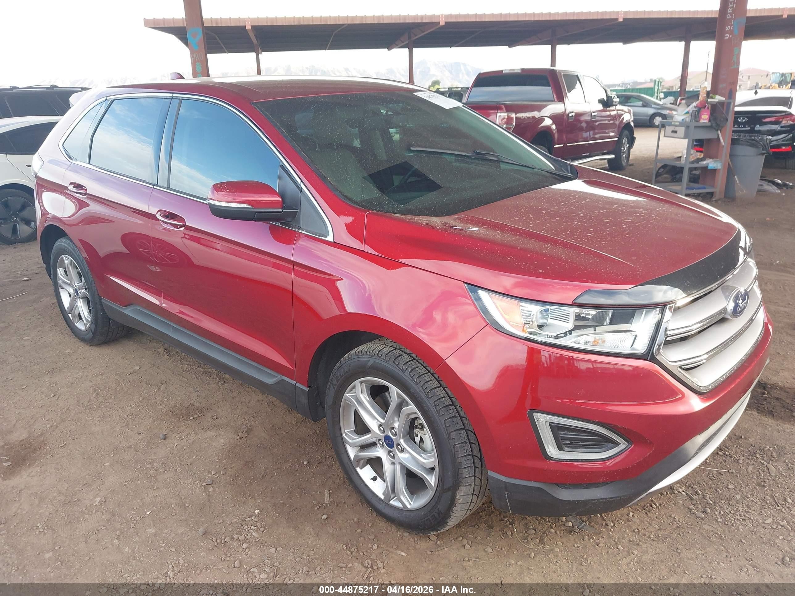2017 Ford Edge Titanium, VIN 2FMPK4K88HBB21495 — Side