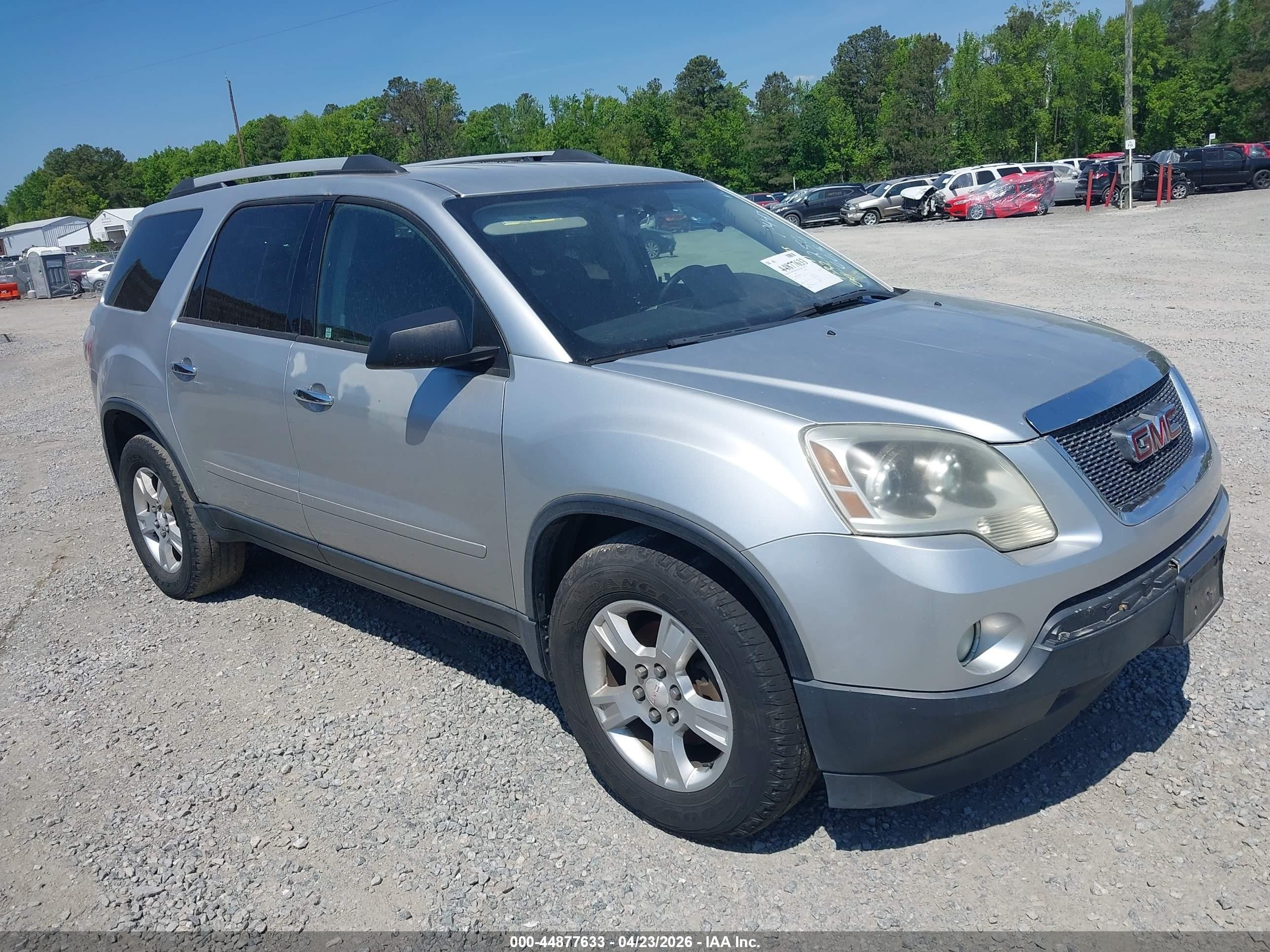 2011 GMC Acadia SLE, VIN 1GKKRPED6BJ250668 — Repossession