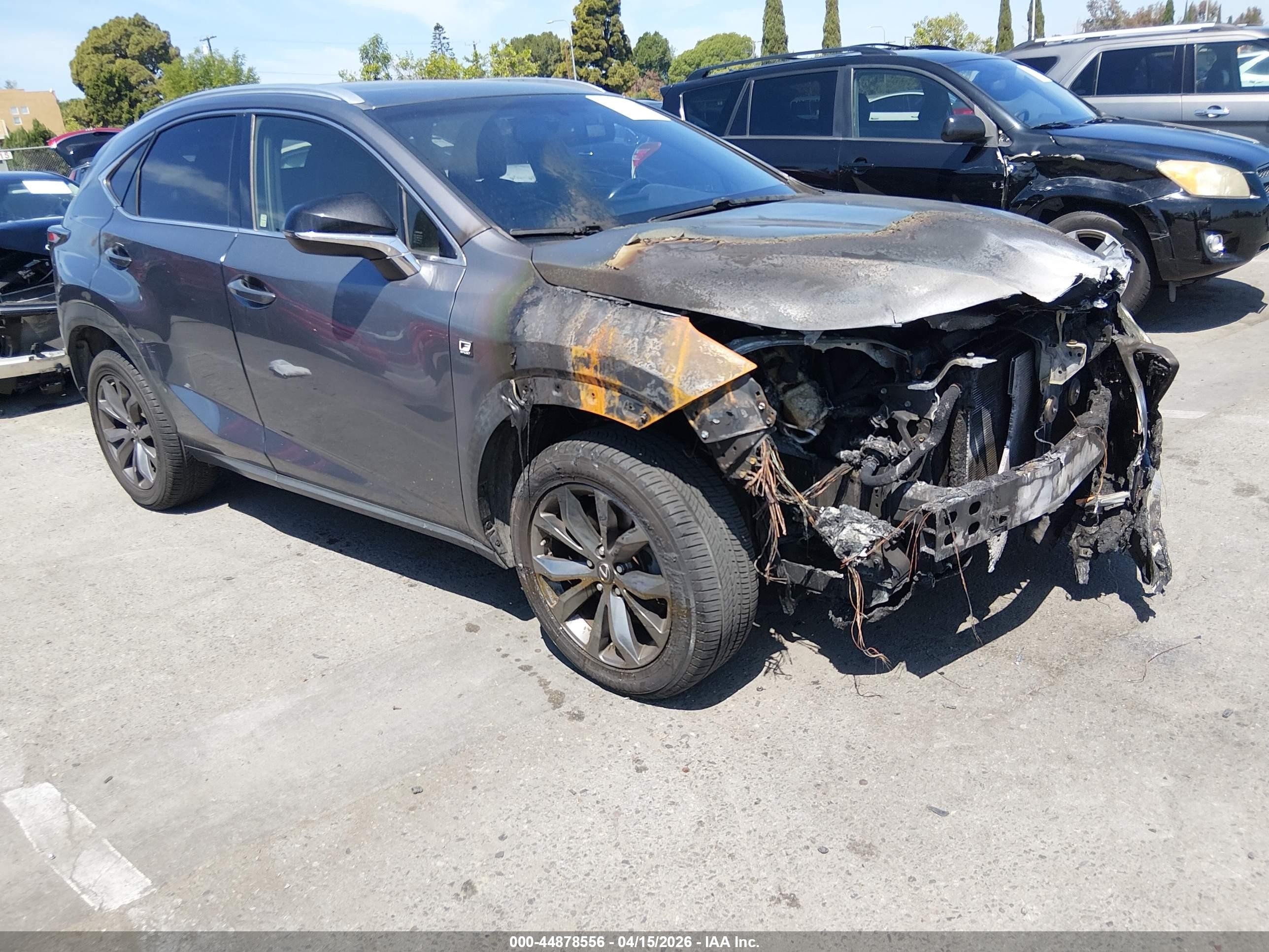 2016 Lexus NX F Sport, VIN JTJYARBZ5G2034592 — Burn