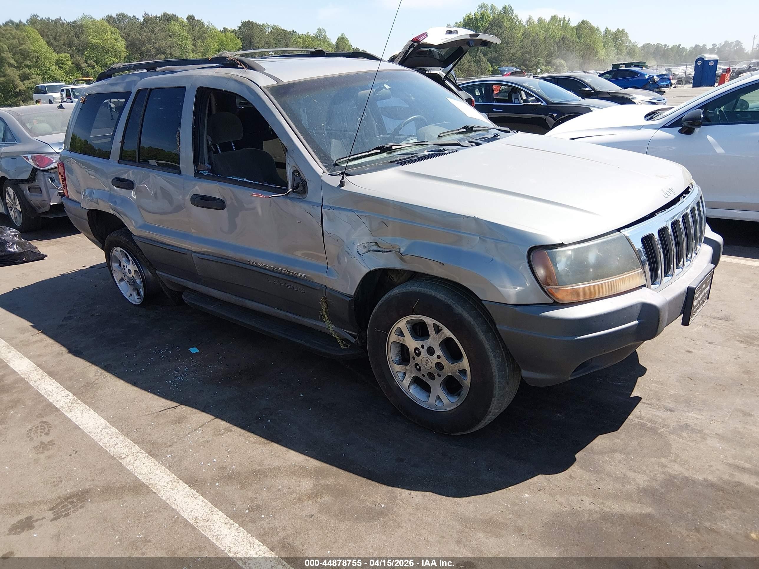 2001 Jeep Grand Cherokee Laredo, VIN 1J4GX48S01C542748 — Rollover