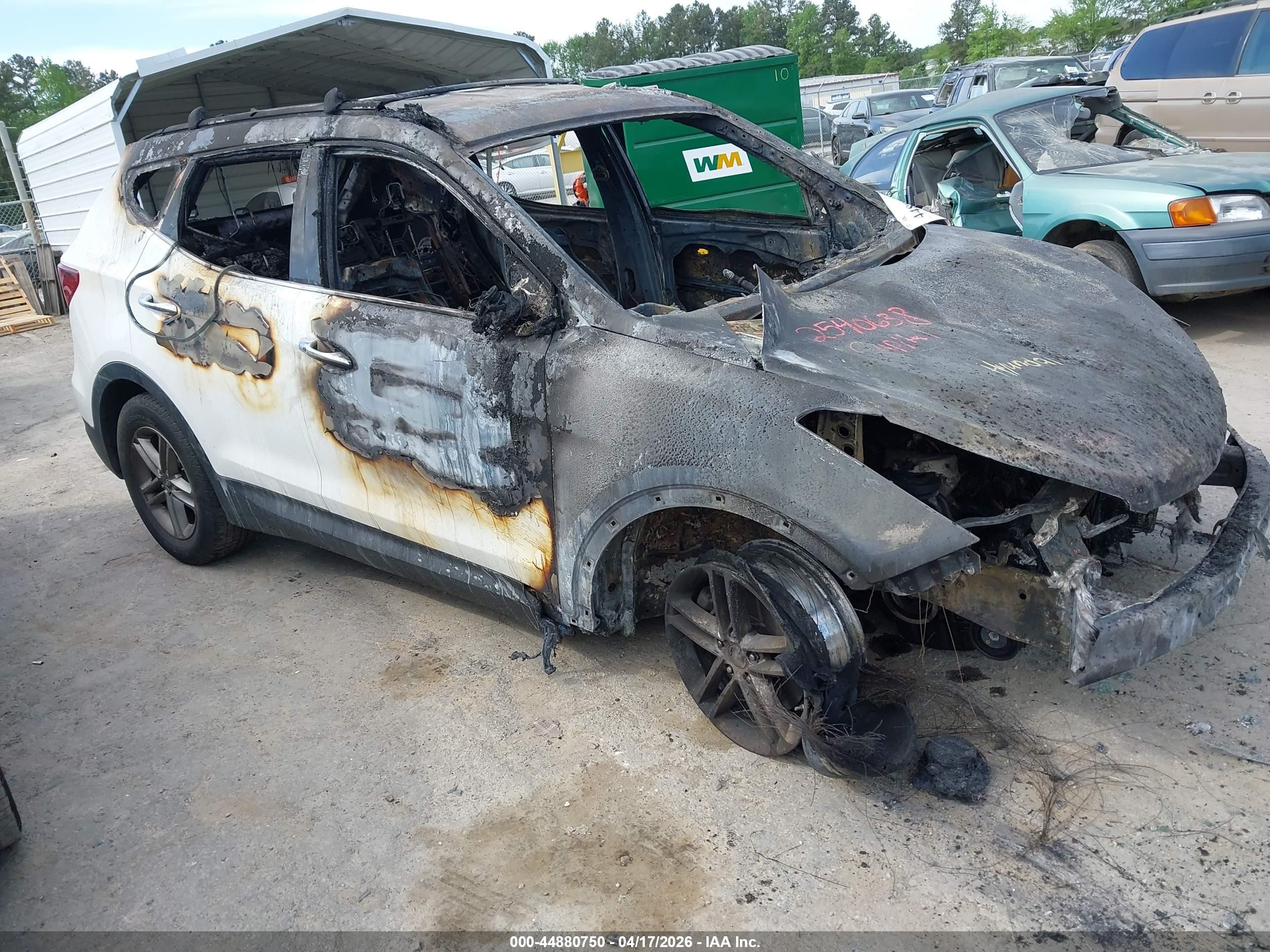 2017 Hyundai Santa Fe 2.4L, VIN 5XYZUDLB9HG414304 — Burn