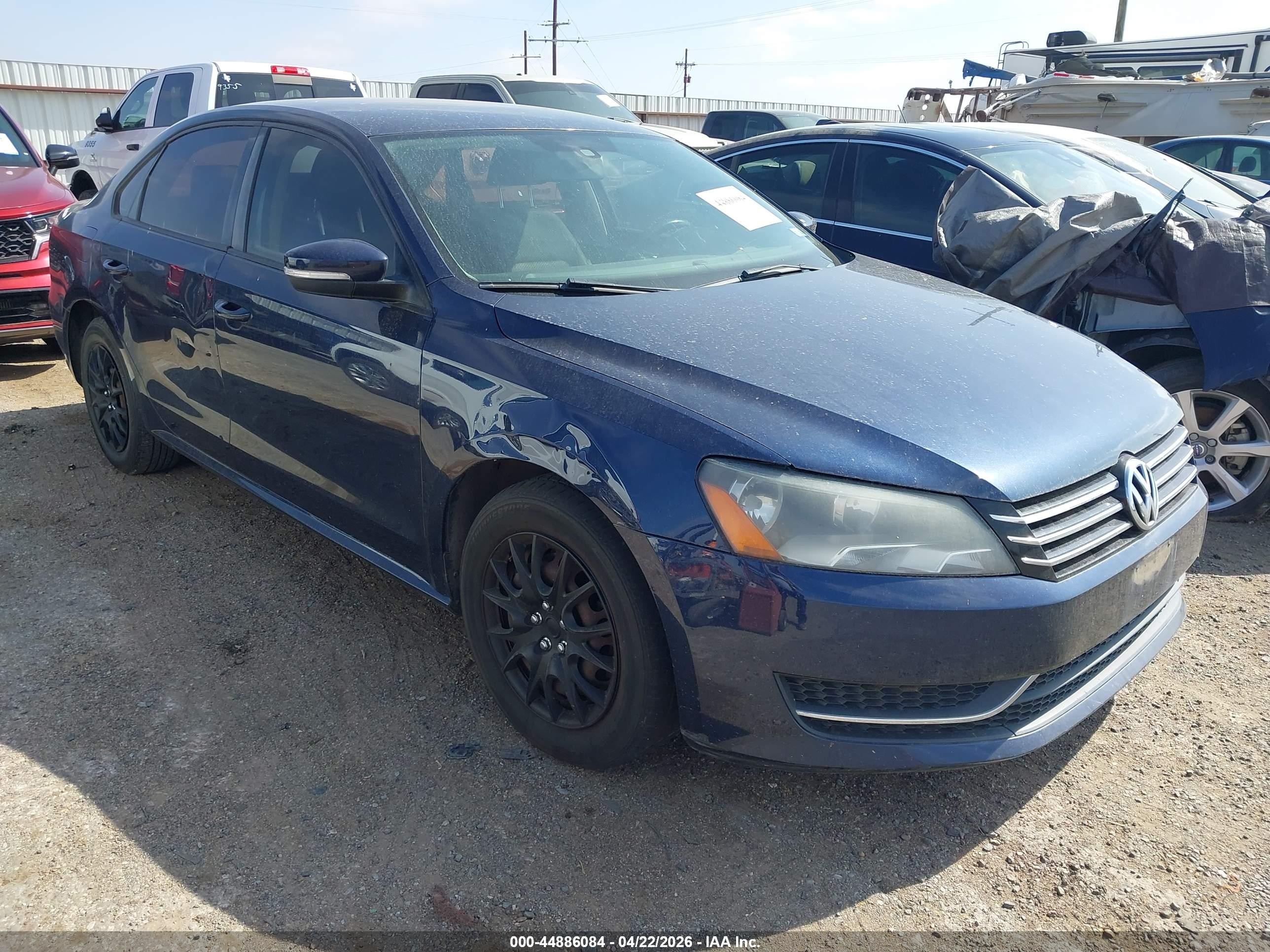 2013 Volkswagen Passat S, VIN 1VWAP7A31DC078760 — Изъятие за долги