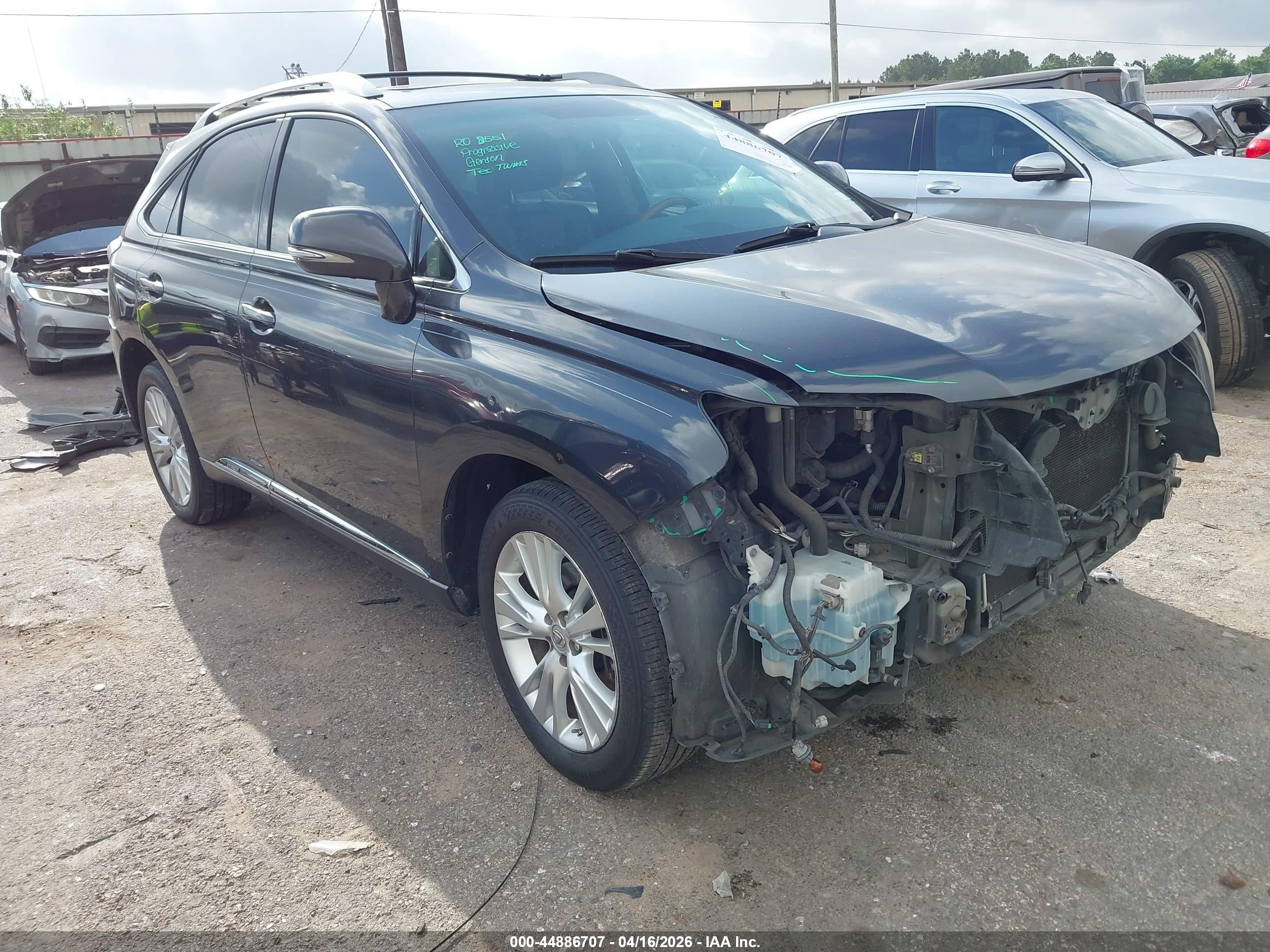 2010 Lexus RX 450h, VIN JTJBC1BA0A2014110 — Front end