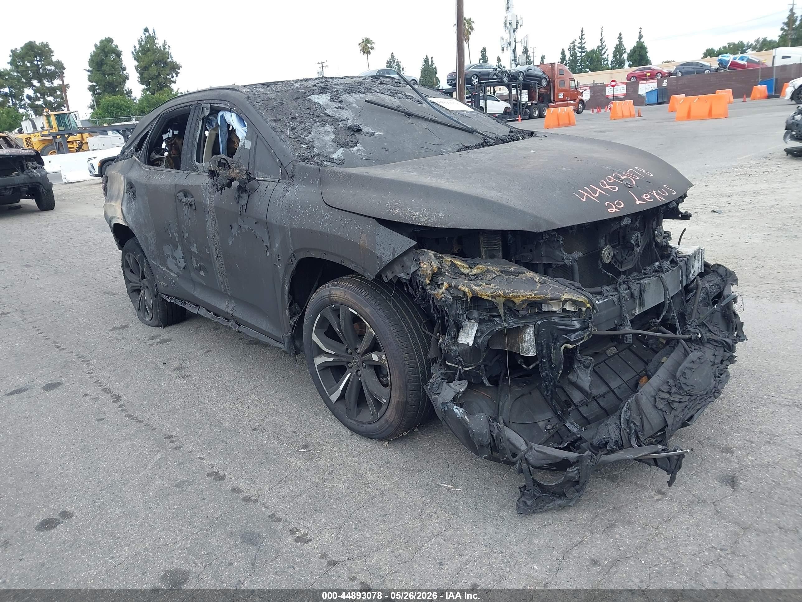2020 Lexus RX 450h, VIN 2T2HGMDA4LC056070 — Burn