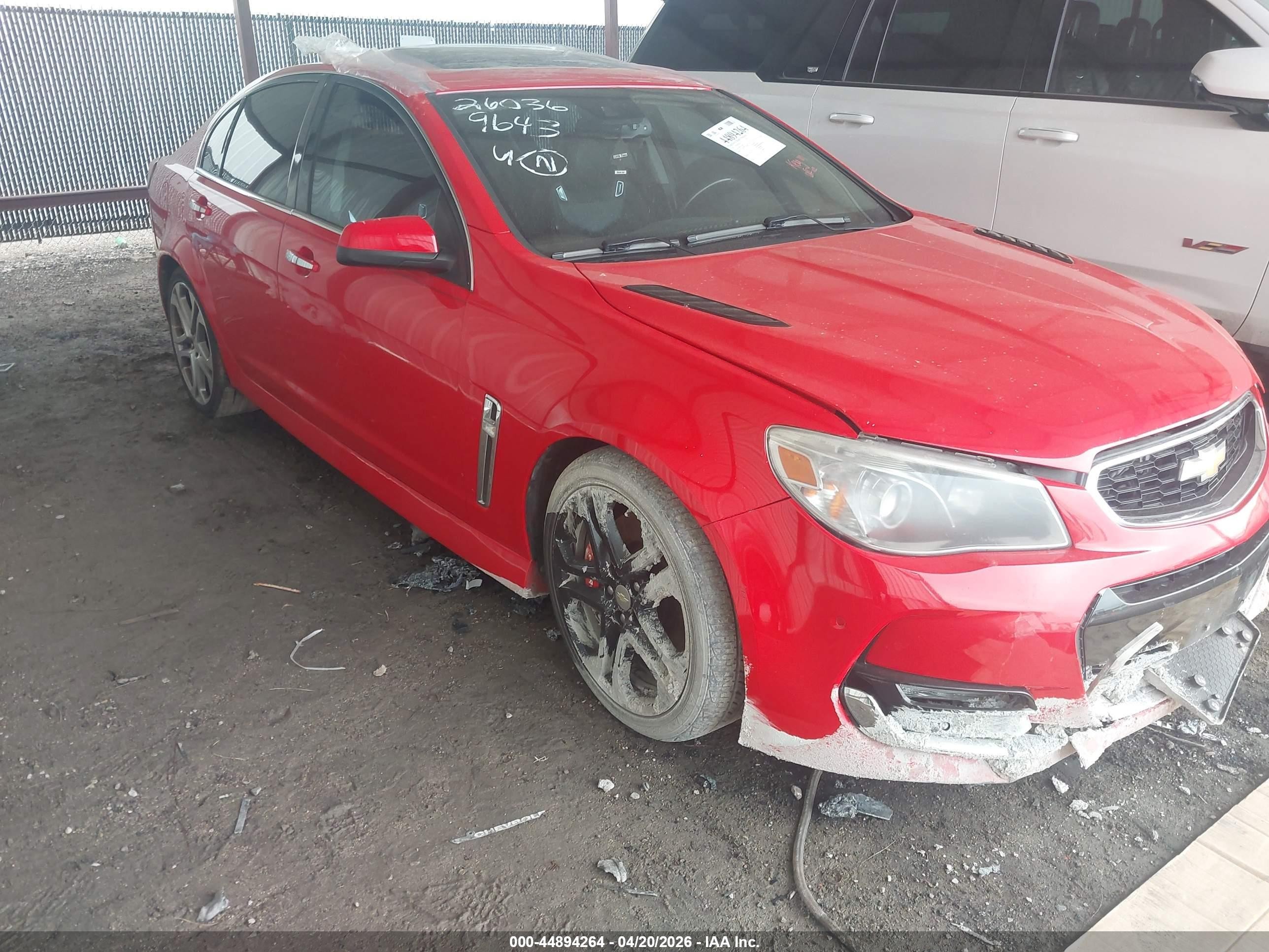 2016 Chevrolet SS, VIN 6G3F15RW2GL214284 — Theft recovery