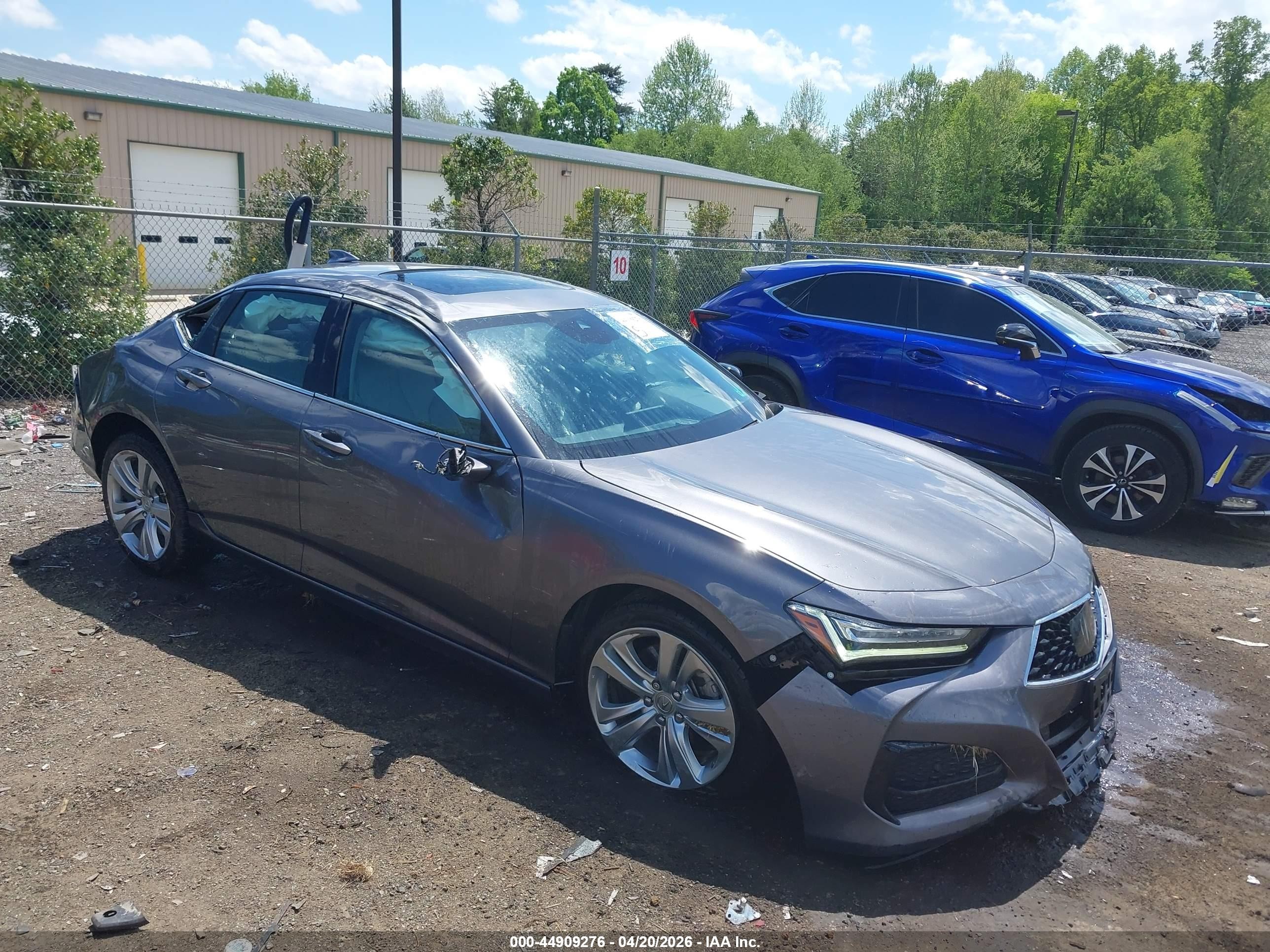 2021 Acura TLX Technology, VIN 19UUB5F43MA011207 — Опрокидывание