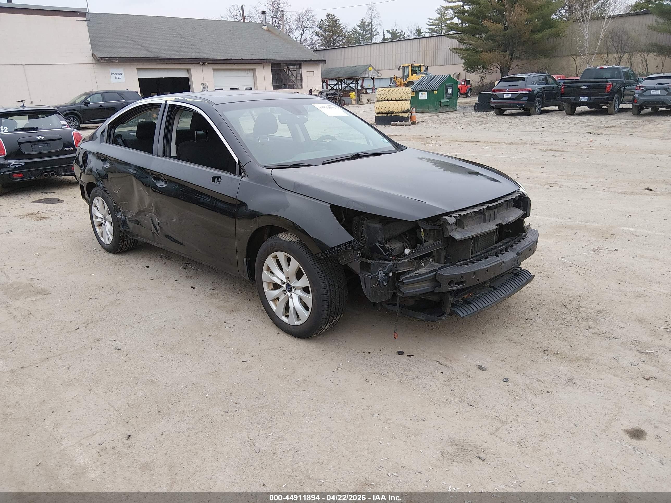 2017 Subaru Legacy Premium, VIN 4S3BNAH60H3009414 — Front end