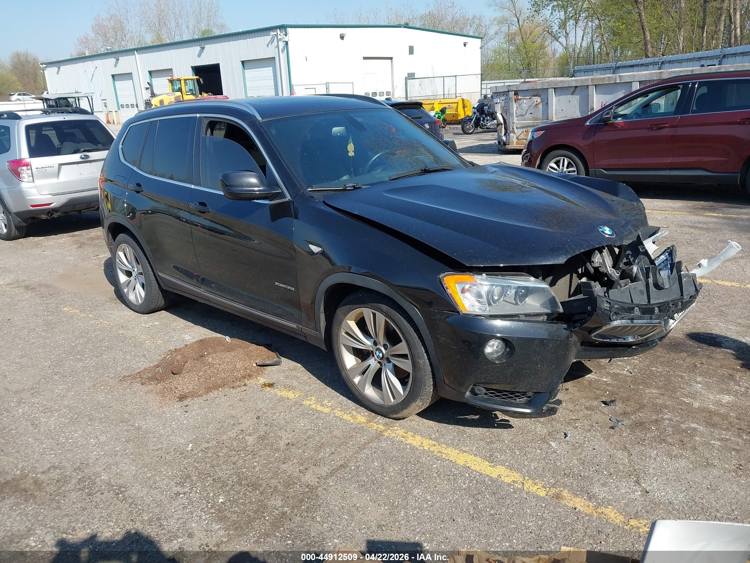 2012 BMW X3 35i, VIN 5UXWX7C52CL889293 — Перед