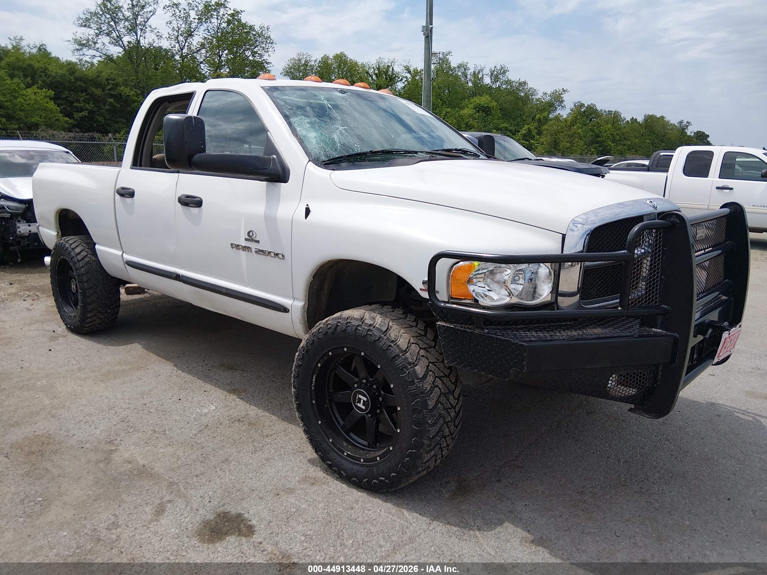 2005 Dodge 2500 SLT, VIN 3D7KS28C85G785518 — Крыша
