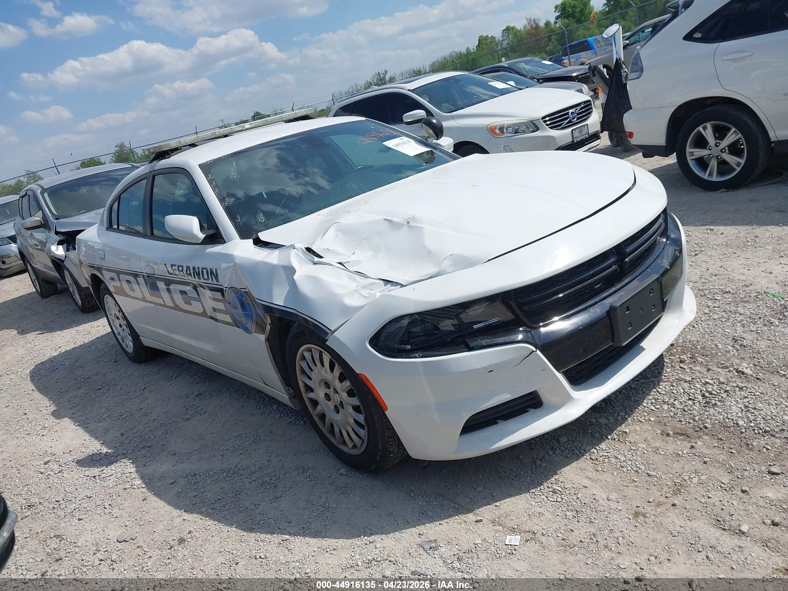 2016 Dodge Charger Police, VIN 2C3CDXKT2GH219182 — Перед