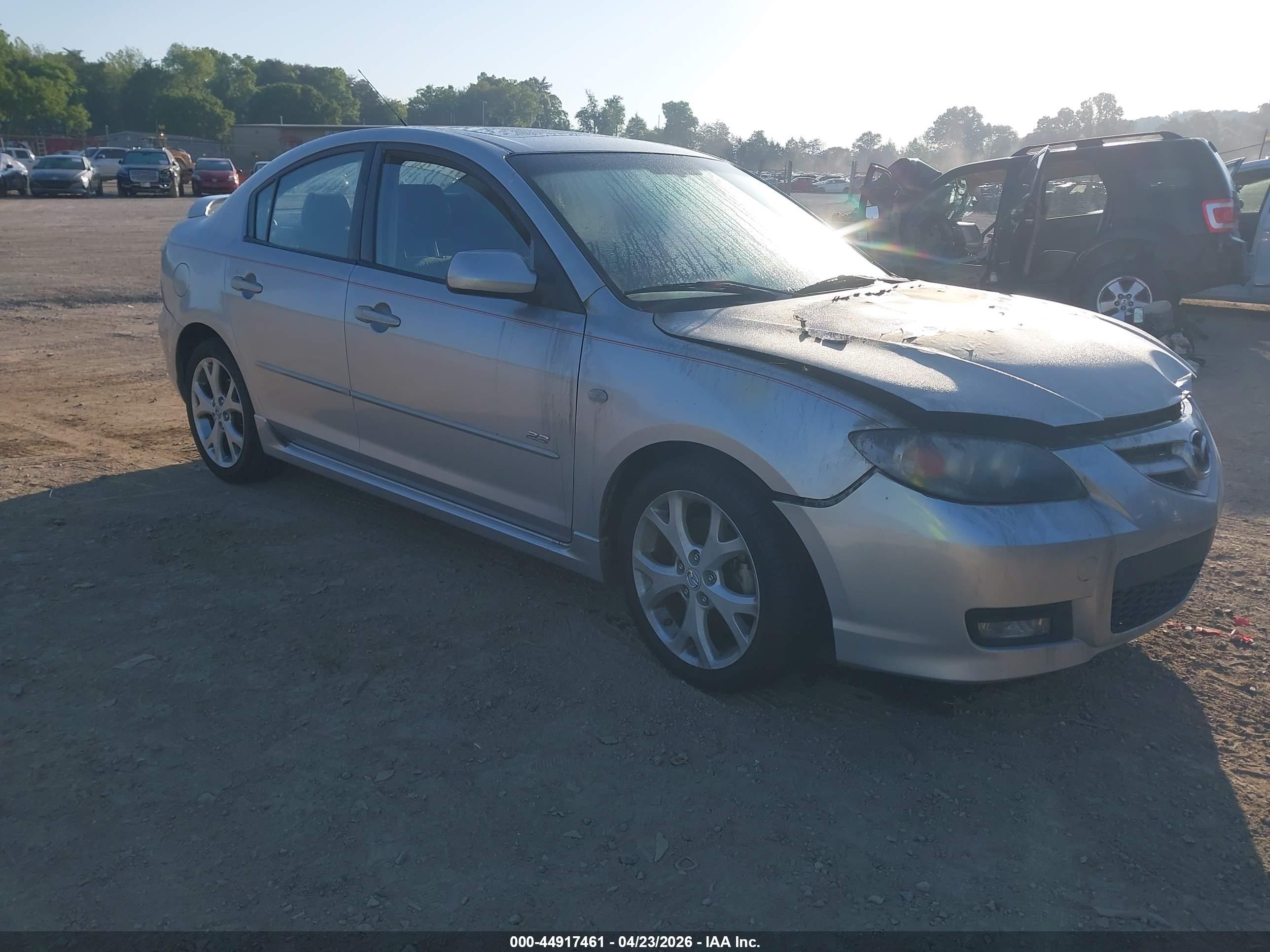 2007 Mazda 3 S Grand Touring, VIN JM1BK323371653986 — Engine fire