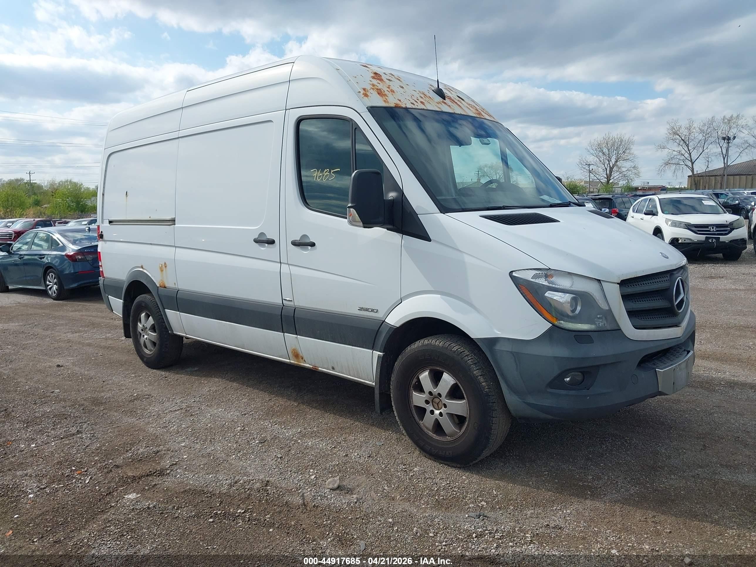 2014 Mercedes-Benz Sprinter Cargo, VIN WD3PE7DC0E5861471 — Normal wear