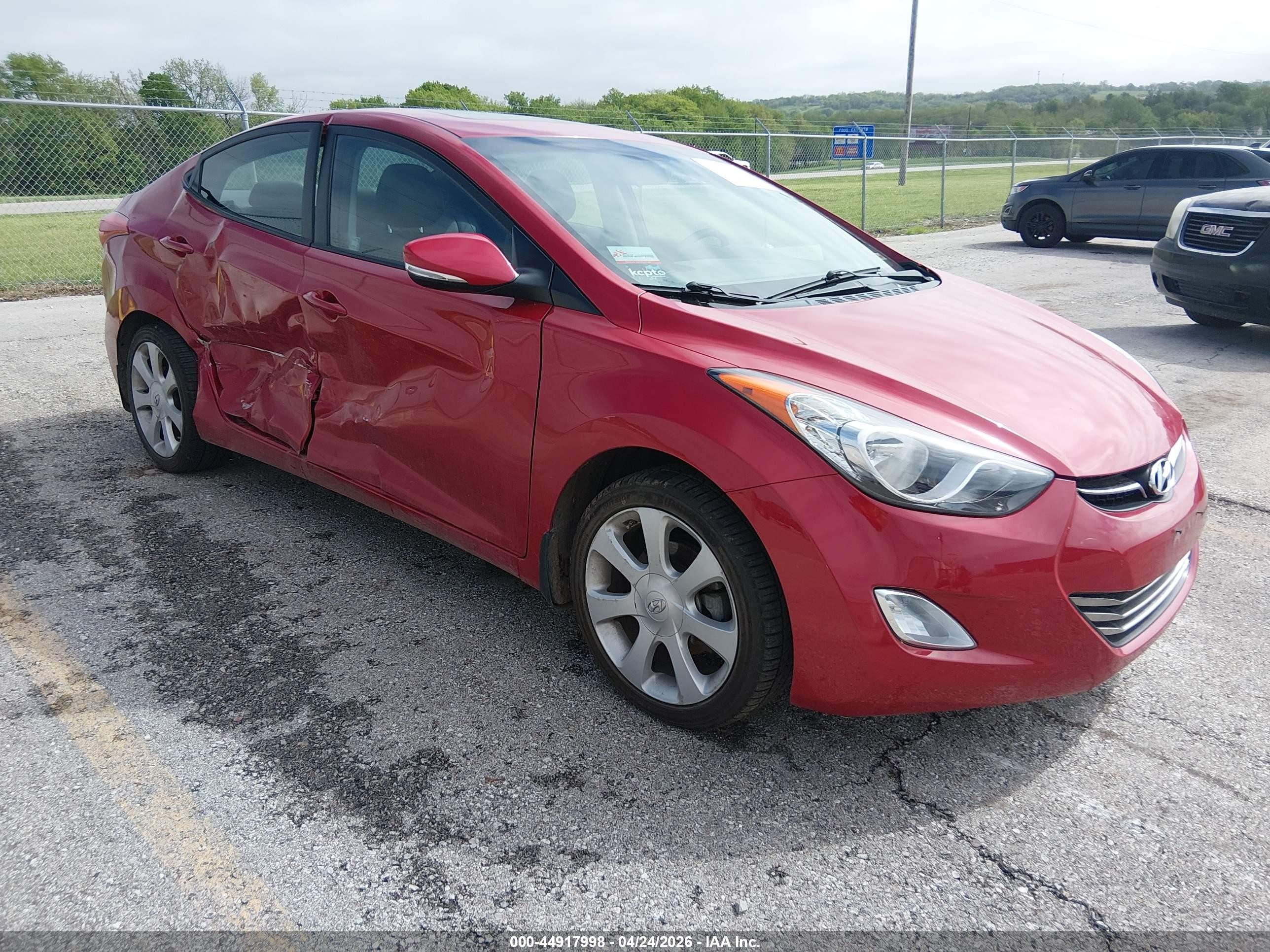 2013 Hyundai Elantra GLS, VIN KMHDH4AE8DU940603 — Side