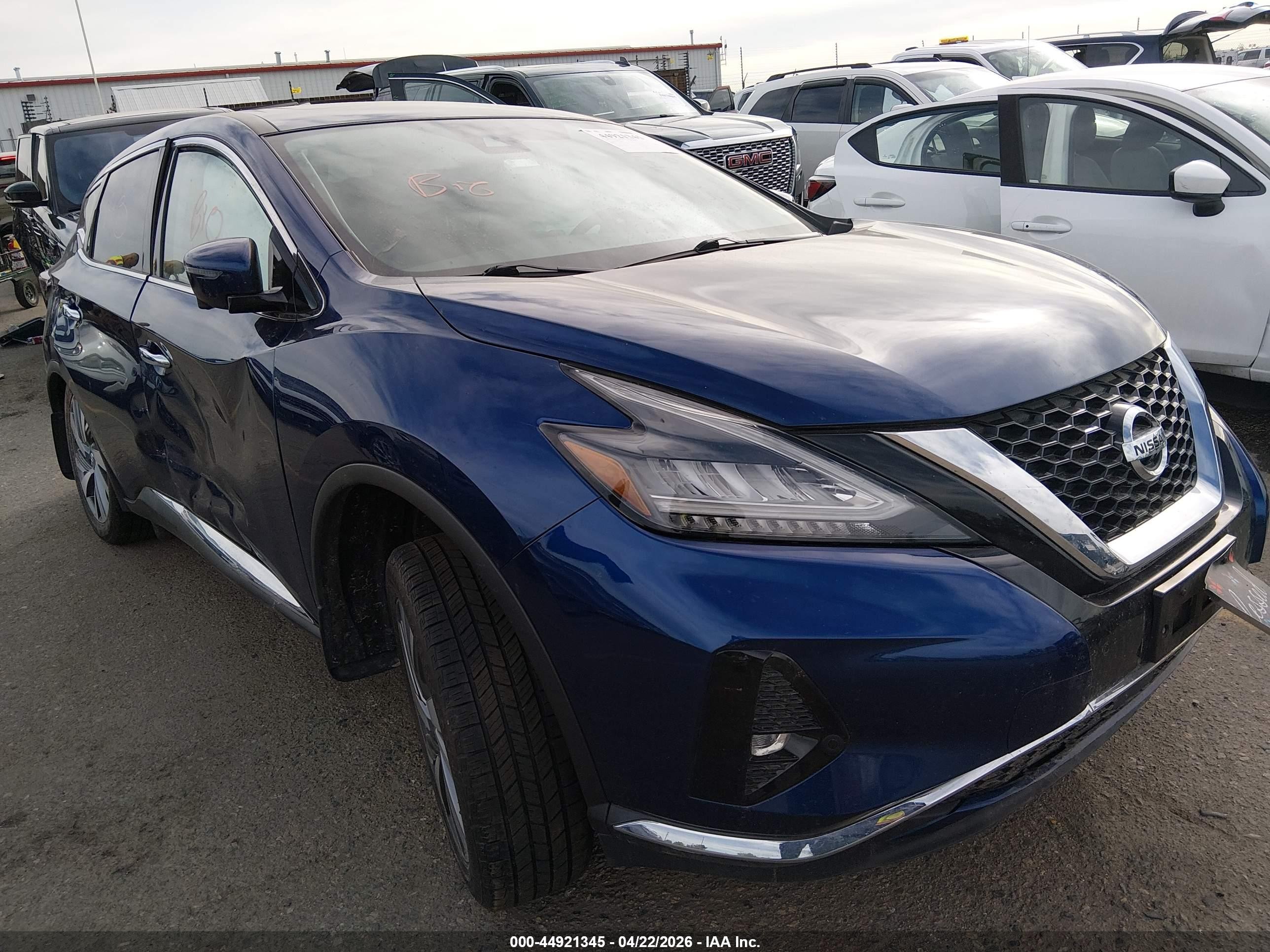 2021 Nissan Murano SL, VIN 5N1AZ2CJ1MC120075 — Biohazard / chemical