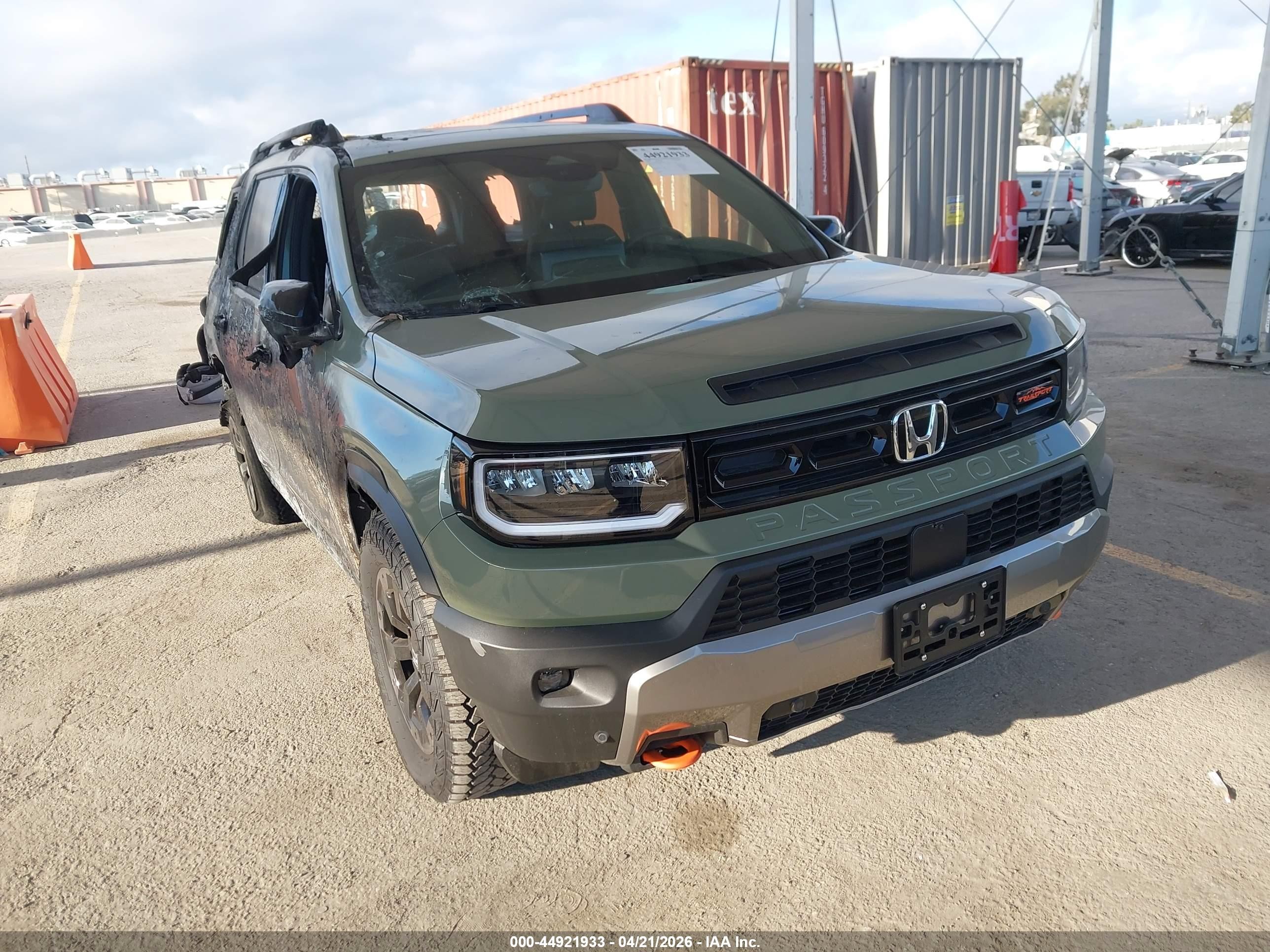 2026 Honda Passport TrailSport Elite, VIN 5FNYF9H85TB059342 — Interior fire