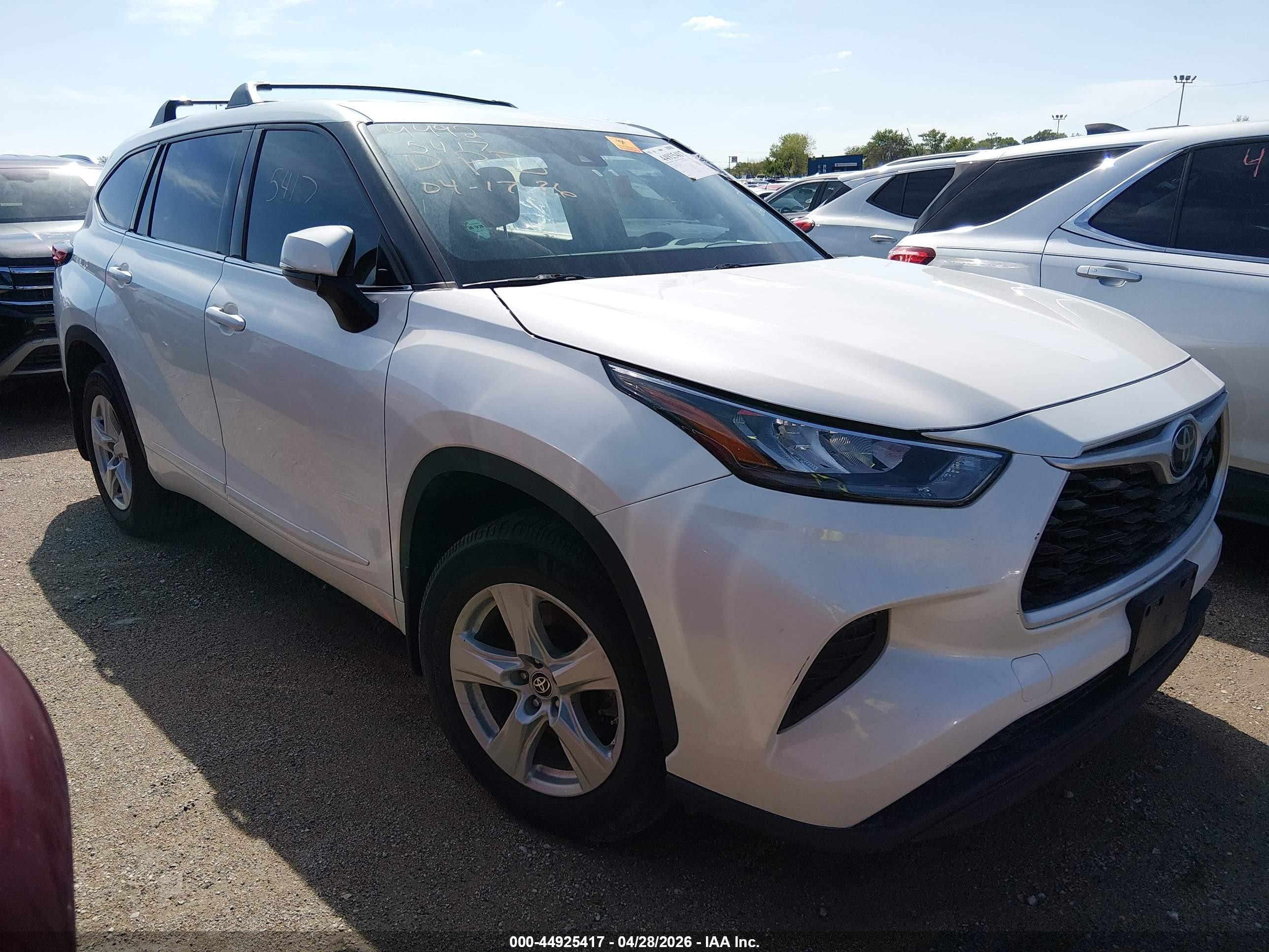 2020 Toyota Highlander L, VIN 5TDCZRBHXLS519682 — Biohazard / chemical