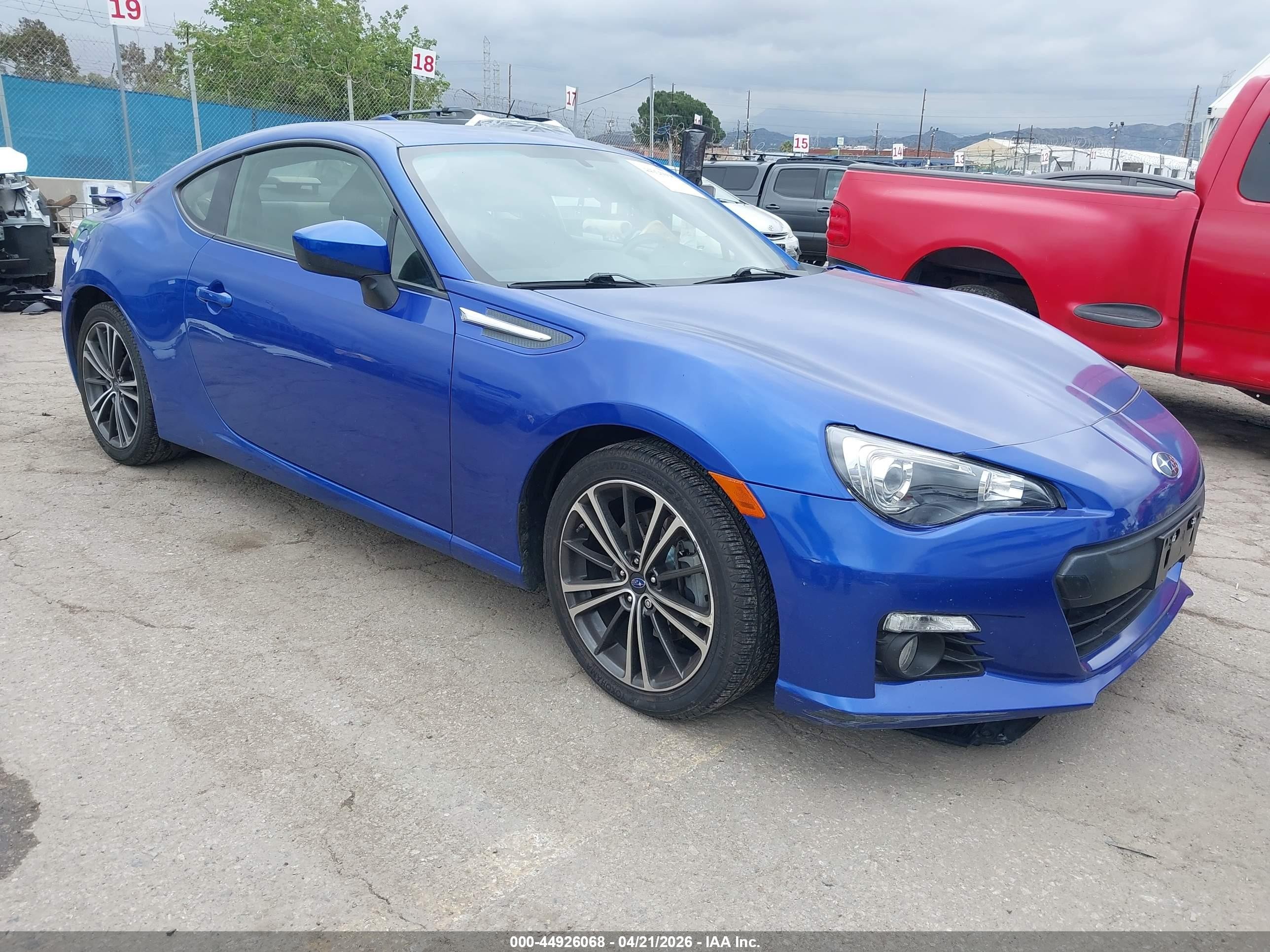 2015 Subaru BRZ Limited, VIN JF1ZCAC12F8607378 — Side