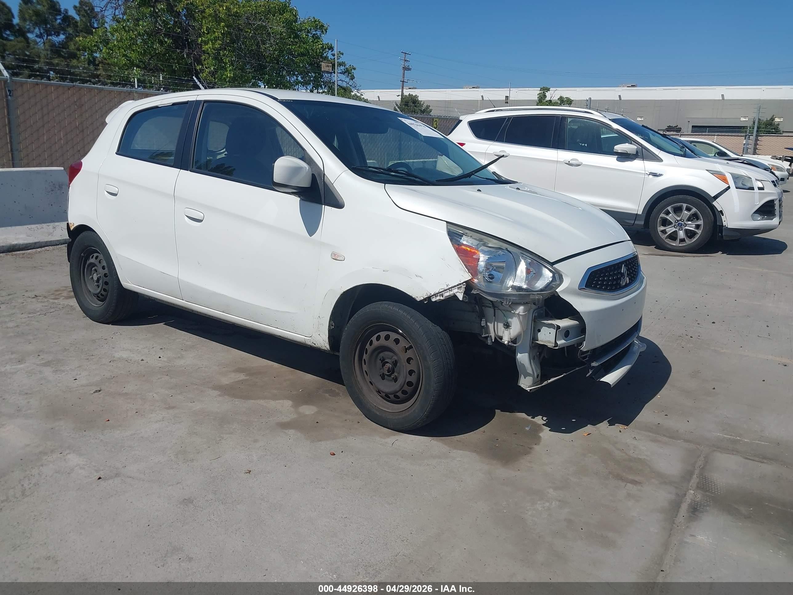 2017 Mitsubishi Mirage ES, VIN ML32A3HJ8HH011106 — Rear end