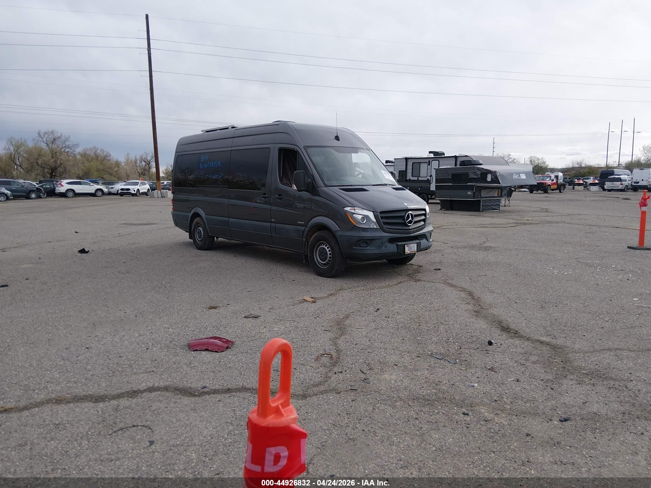 2015 Mercedes-Benz Sprinter Passenger, VIN WDZPE8CC9FP136504 — Interior fire