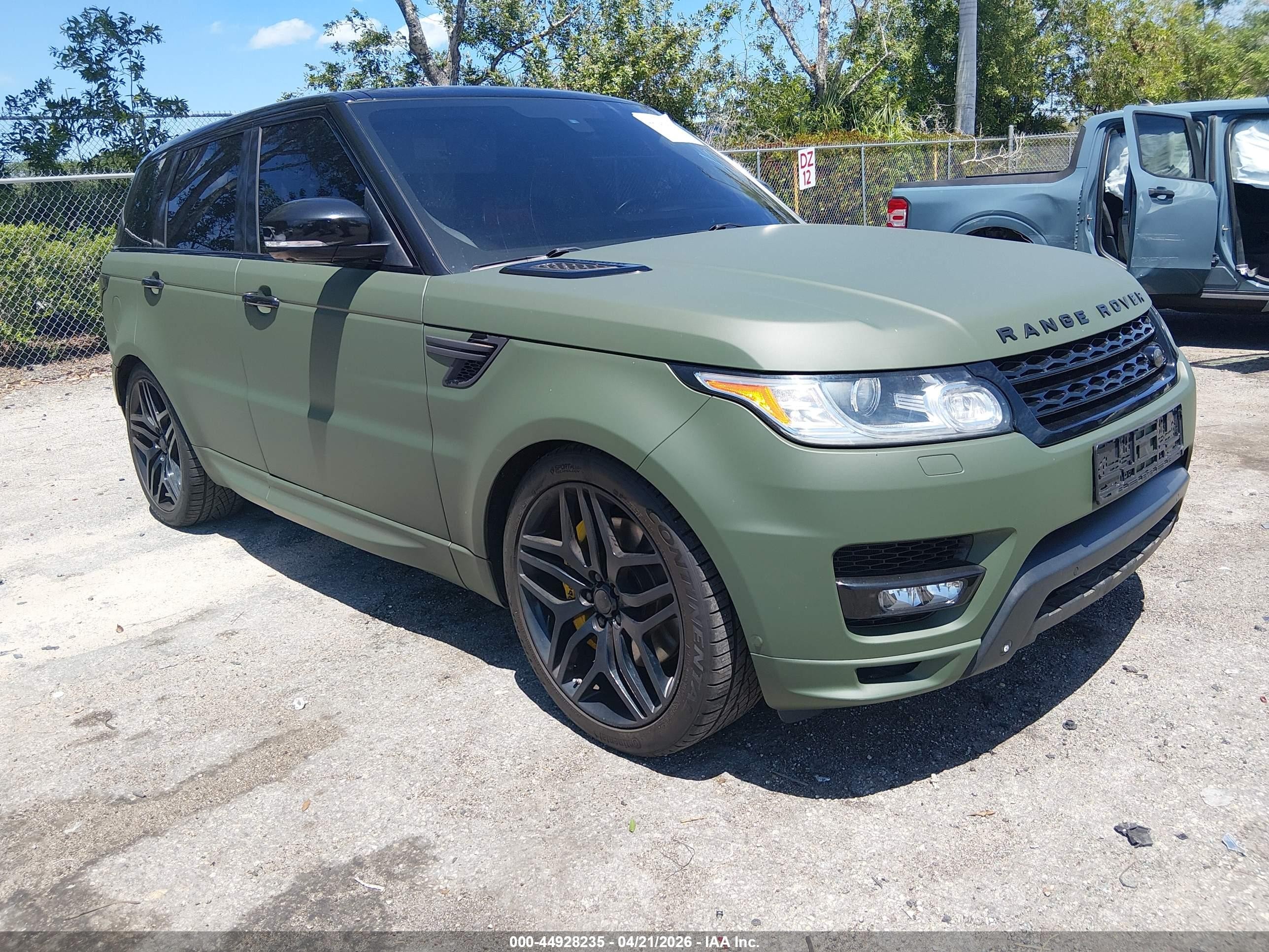 2015 Land Rover Range Rover Sport Autobiography, VIN SALWV2TF7FA615809 — Water / flood