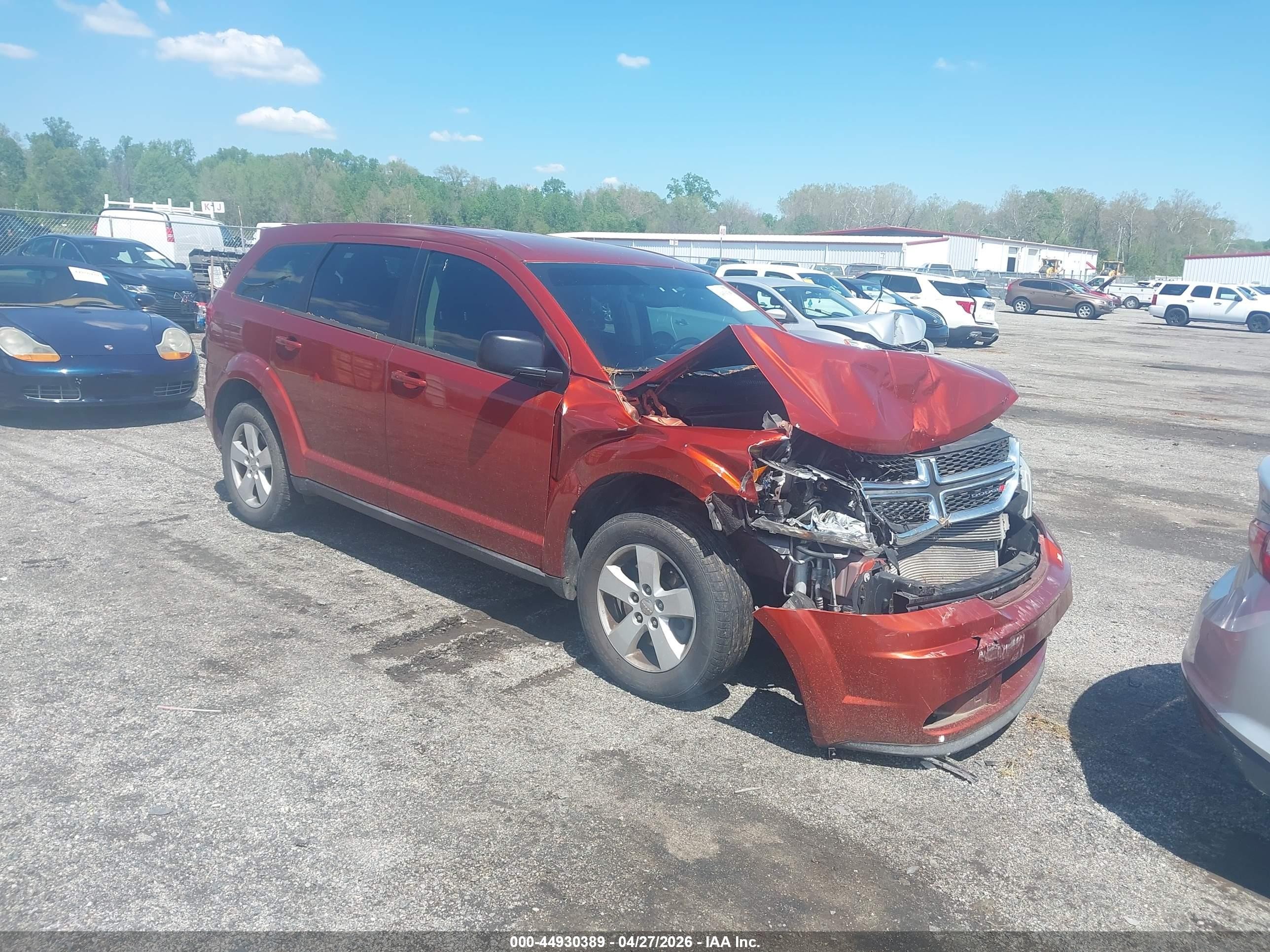2013 Dodge Journey American Value, VIN 3C4PDCAB1DT577603 — Front end