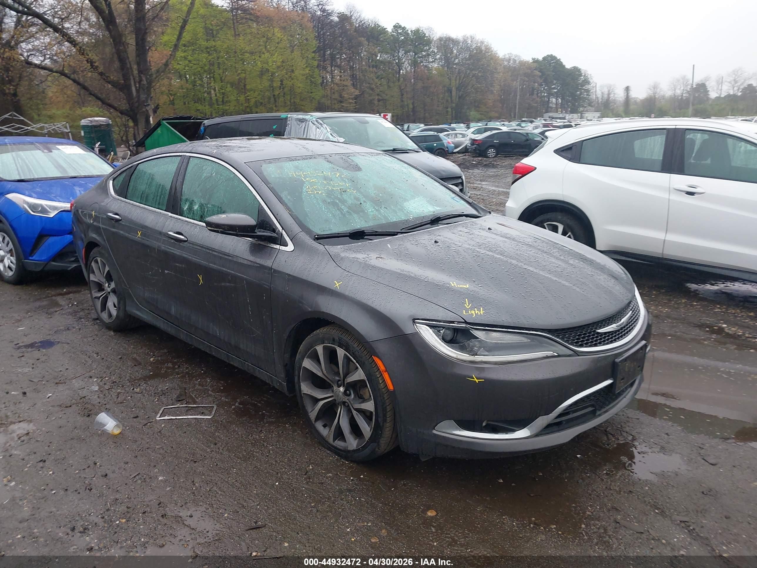 2015 Chrysler 200 C, VIN 1C3CCCCB0FN501280 — Vandalism