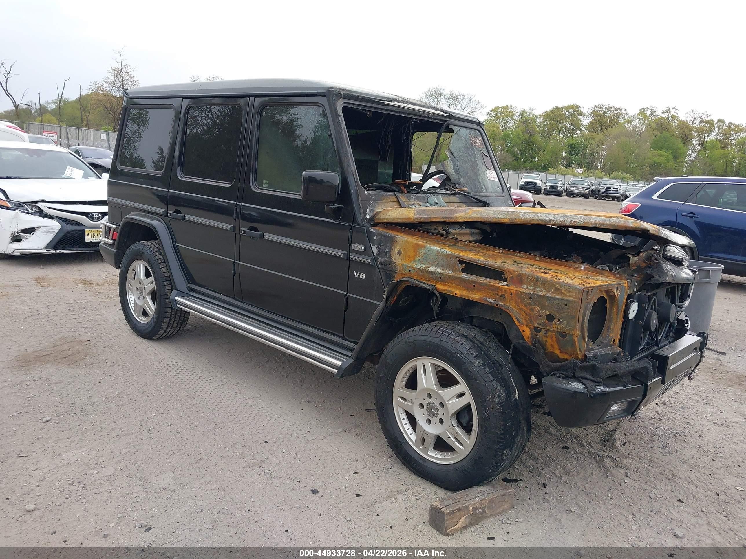 2002 Mercedes-Benz G 500, VIN WDCYR49E52X131752 — Engine fire