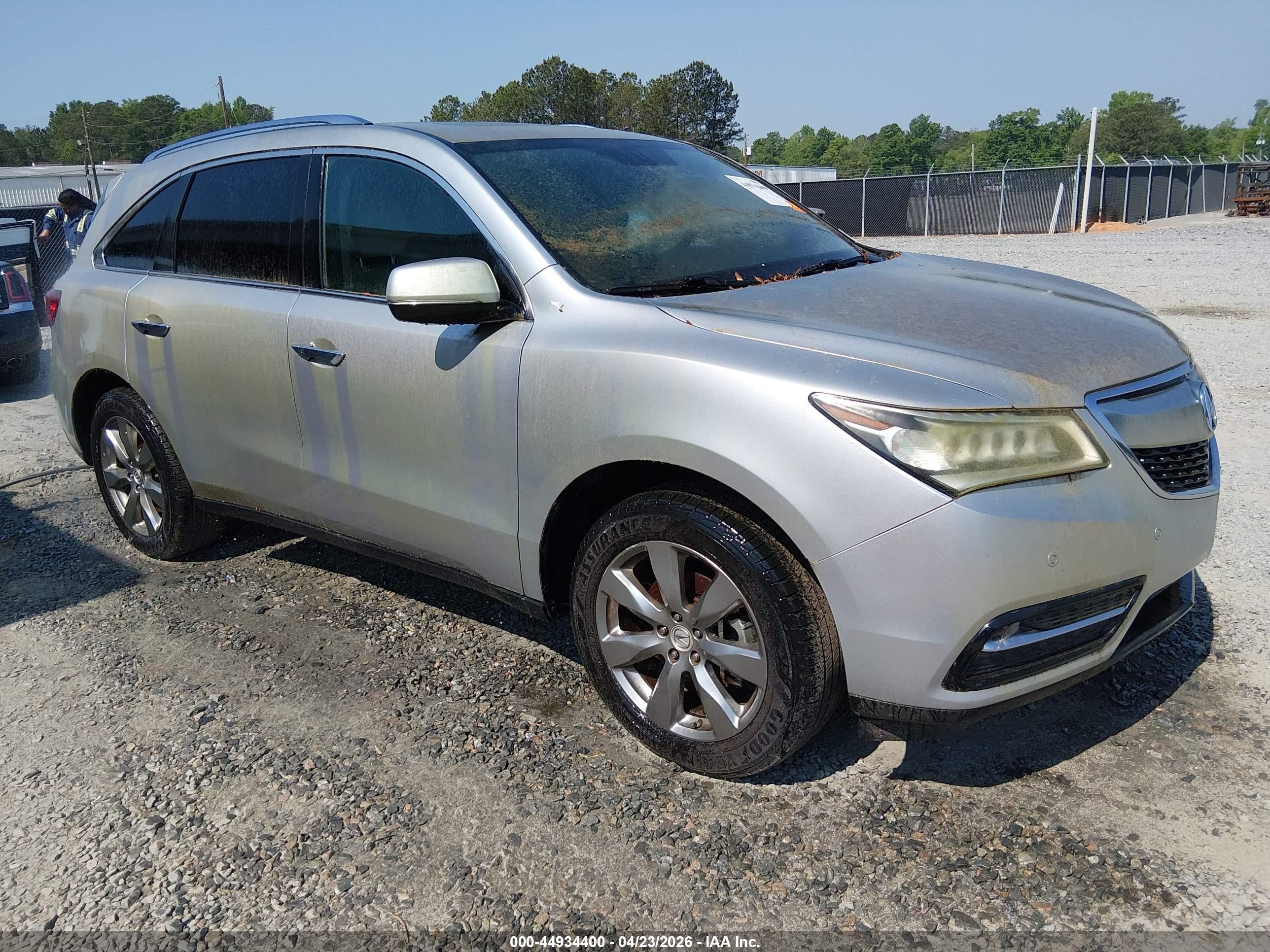 2014 Acura MDX Advance, VIN 5FRYD3H80EB013857 — Biohazard / chemical