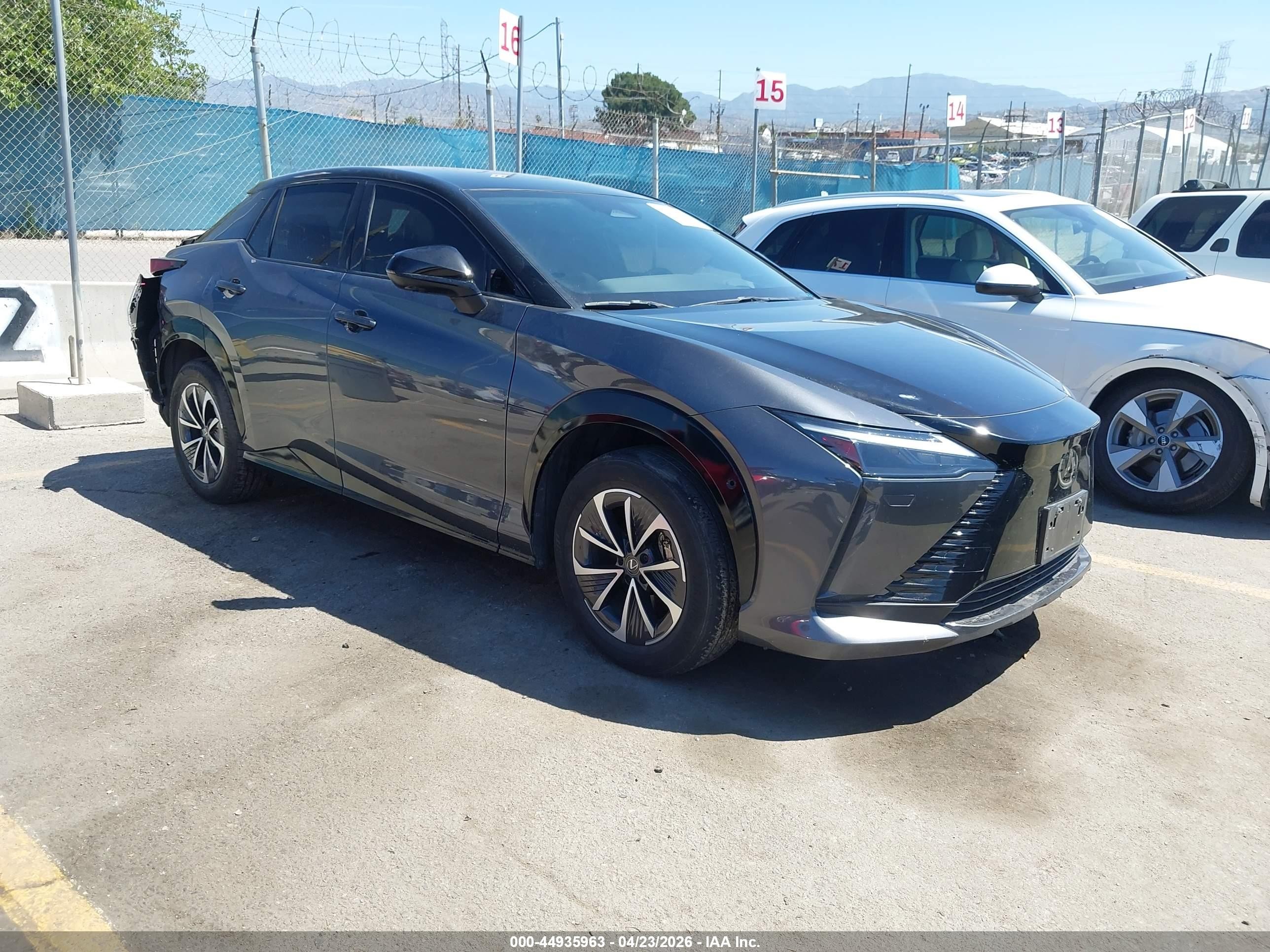 2023 Lexus RZ 450e Luxury, VIN JTJAAAAB0PA006292 — Rear end