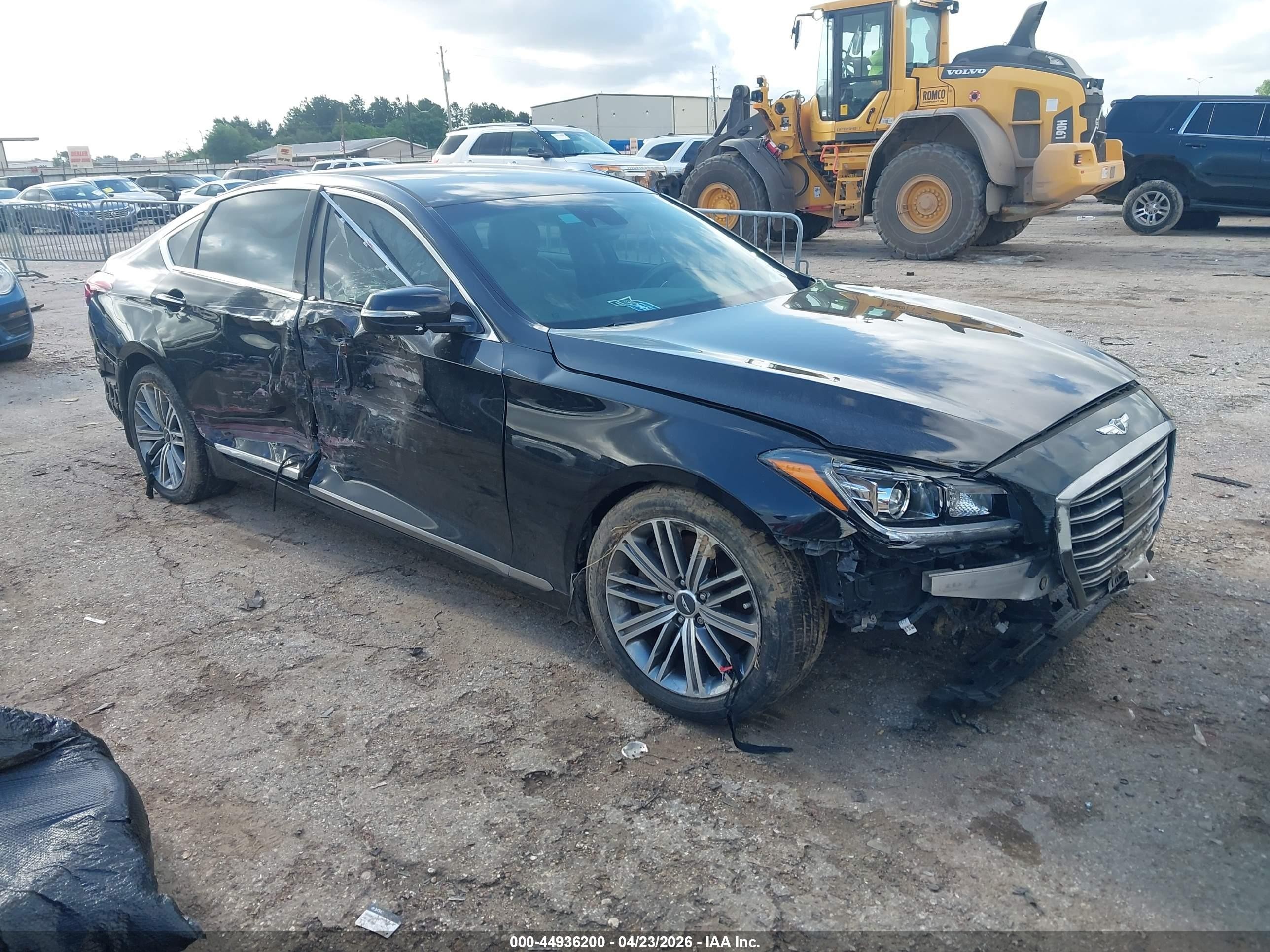 2018 Genesis G80 3.8L, VIN KMHGN4JE3JU238979 — Side
