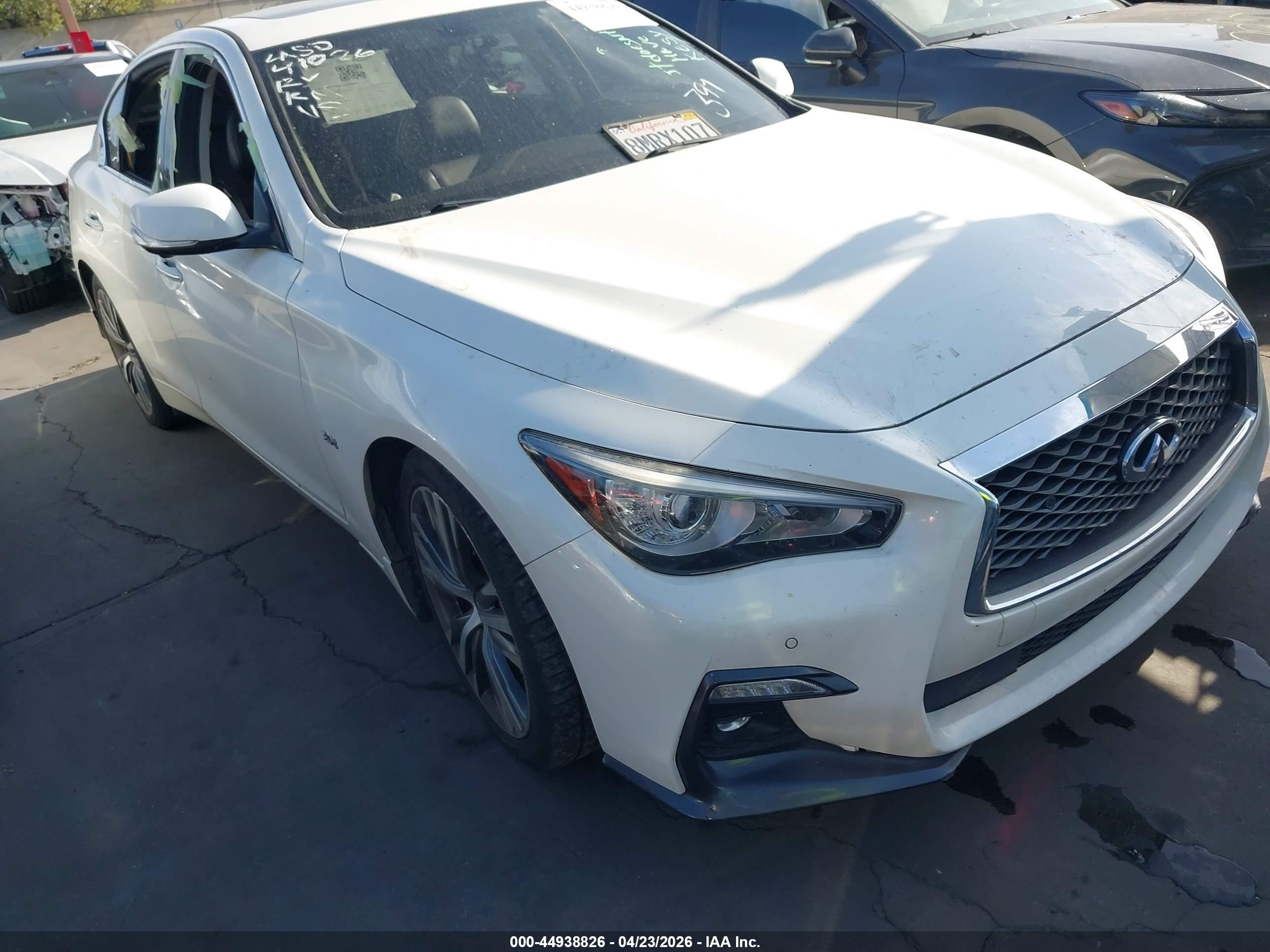 2019 Infiniti Q50 Luxe, VIN JN1EV7APXKM543687 — Vandalism