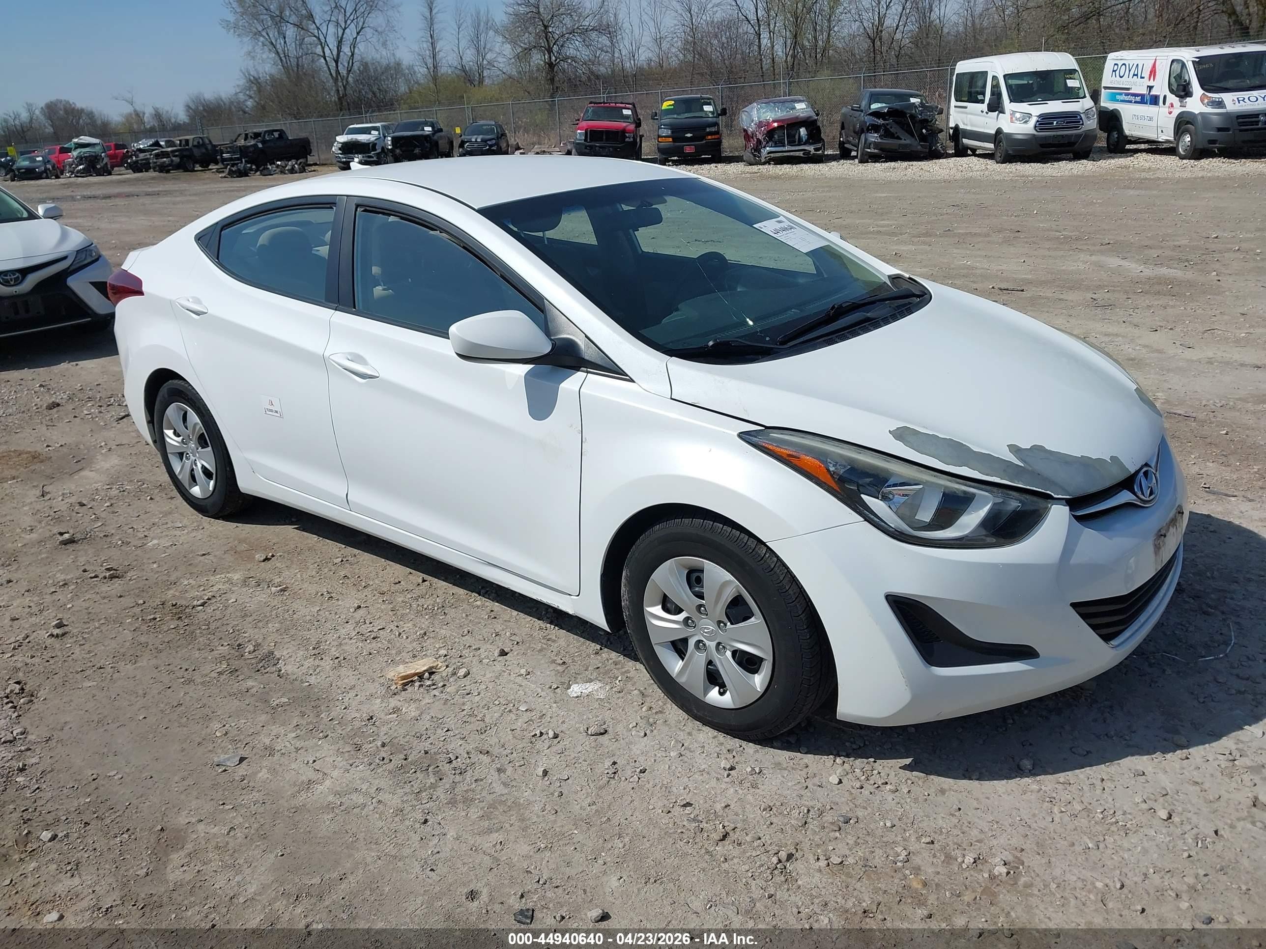 2016 Hyundai Elantra SE, VIN 5NPDH4AE0GH712405 — Fresh water flood