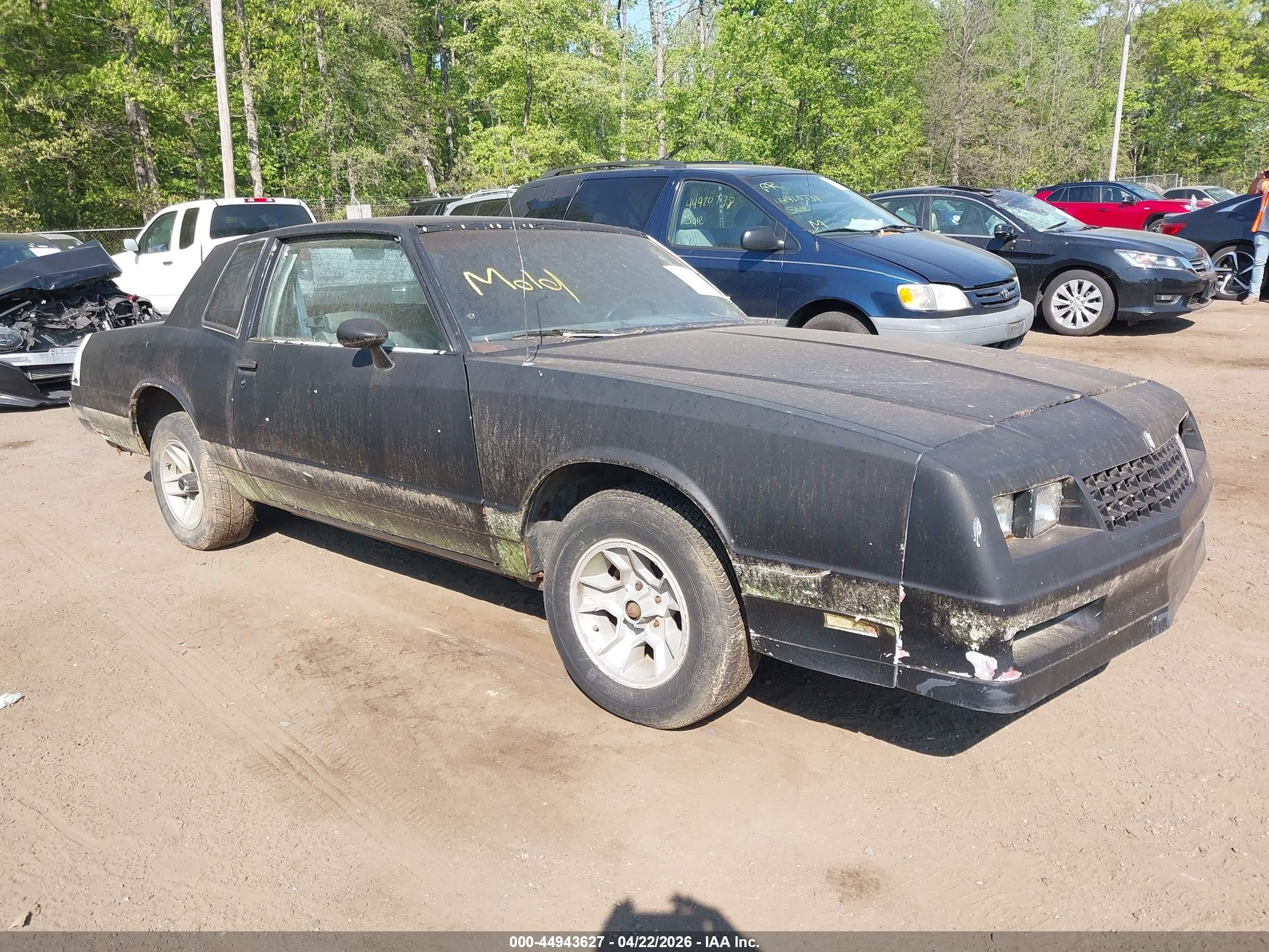 1984 Chevrolet Monte Carlo Sport SS, VIN 1G1AZ37G7ER210623 — Normal wear