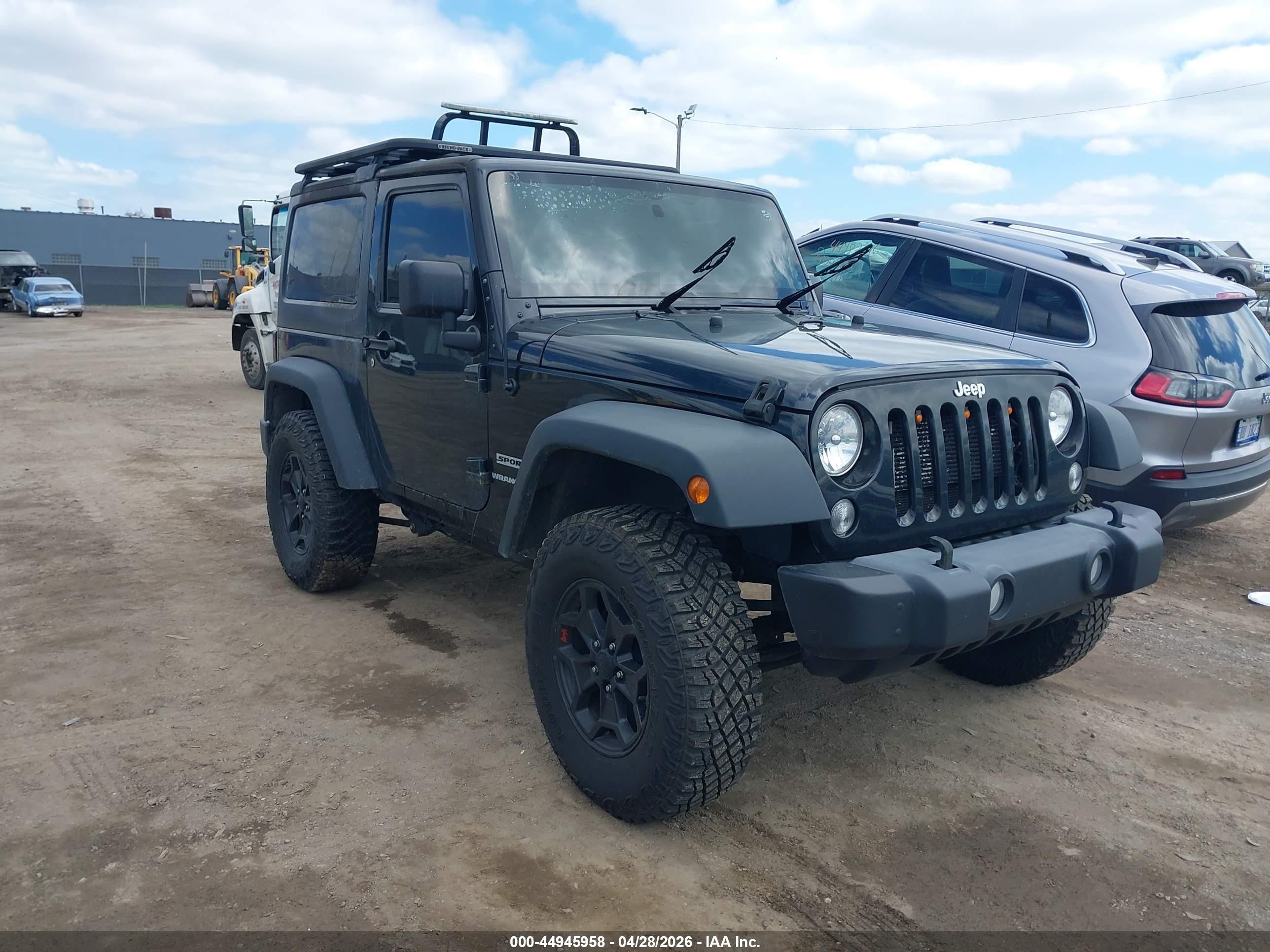 2015 Jeep Wrangler Sport, VIN 1C4AJWAG1FL721807 — Interior fire