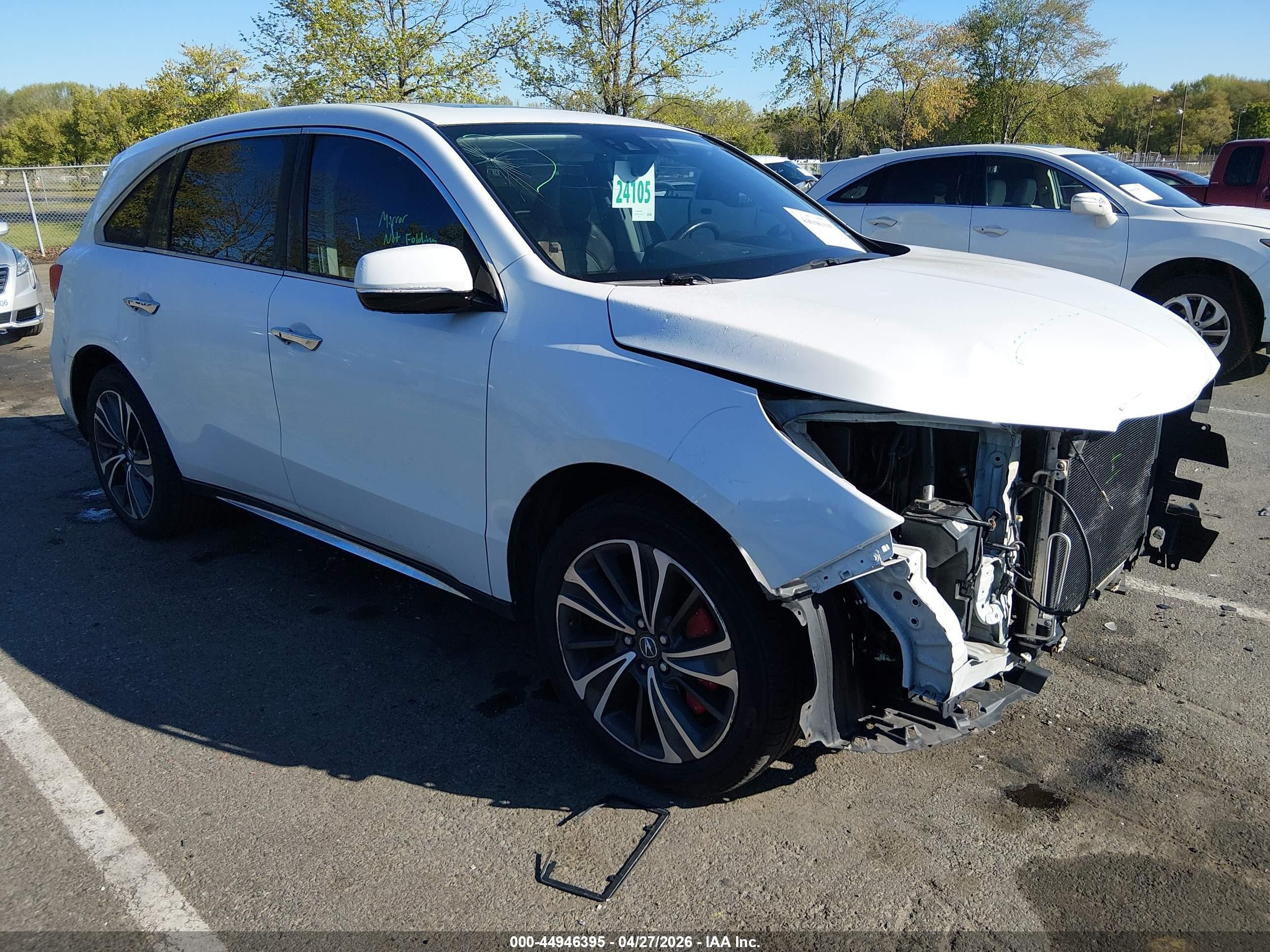 2020 Acura MDX Technology, VIN 5J8YD4H52LL013416 — Front end