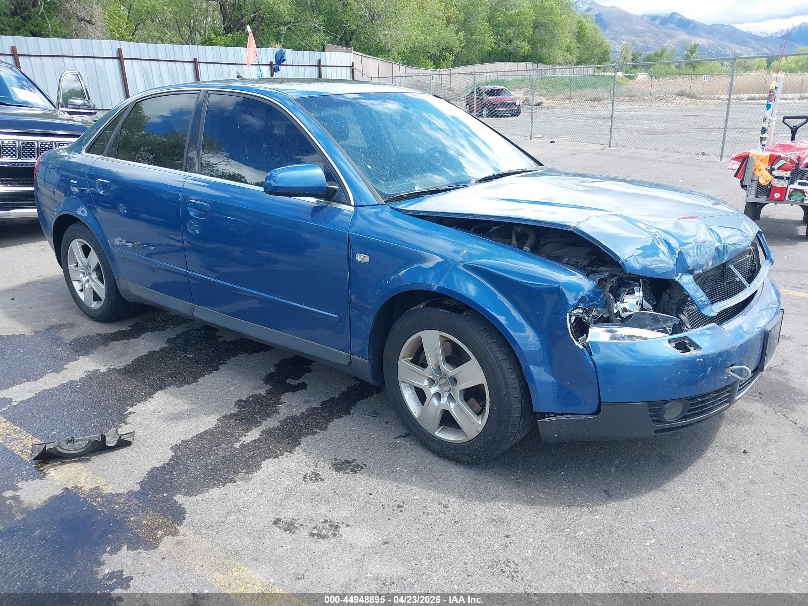 2002 Audi A4 3.0L, VIN WAULT68E02A263896 — Front end