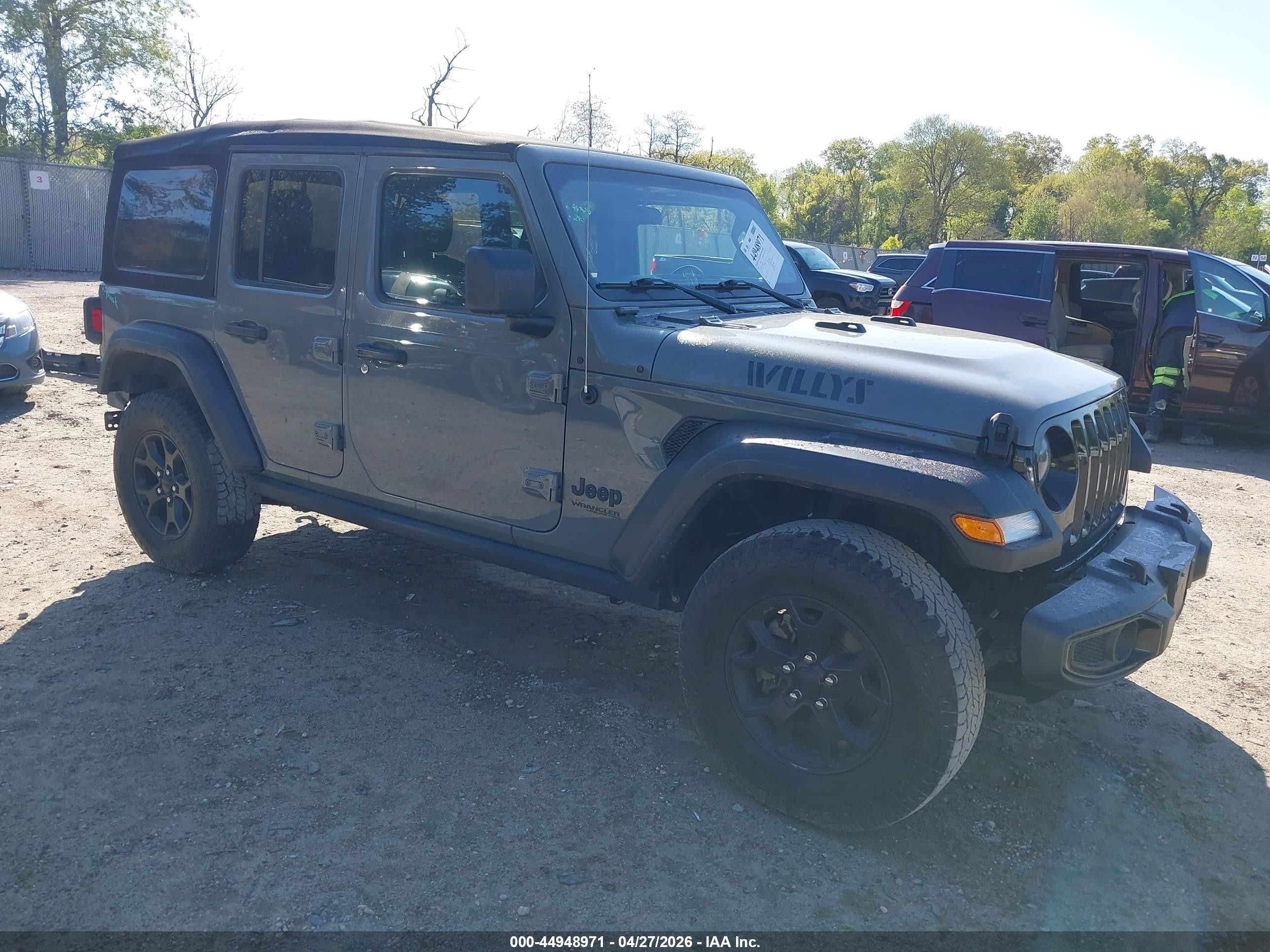 2022 Jeep Wrangler Unlimited Sport S, VIN 1C4HJXDG5NW114970 — Rear end