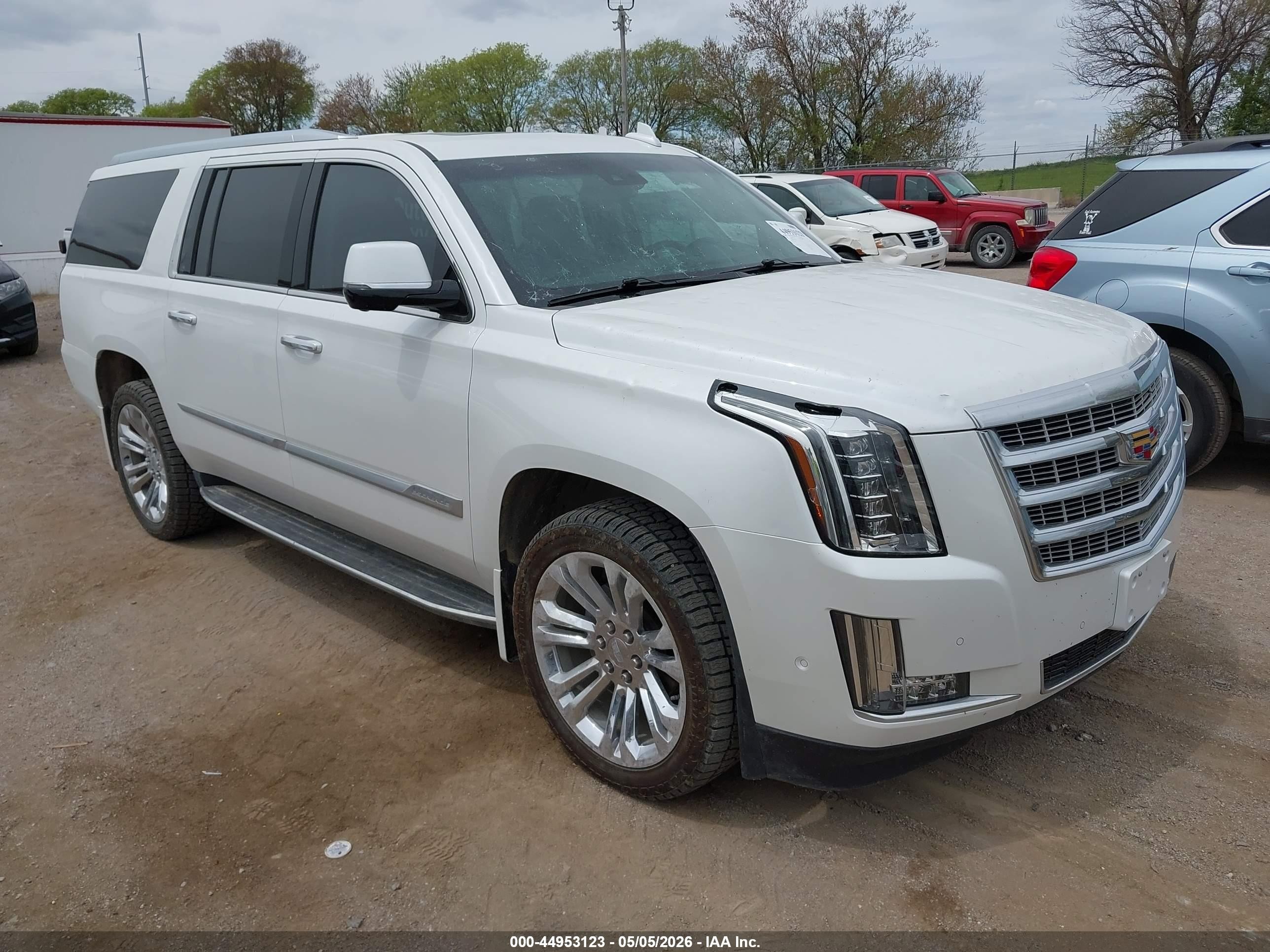 2017 Cadillac Escalade ESV Luxury, VIN 1GYS4HKJ1HR213140 — Hail