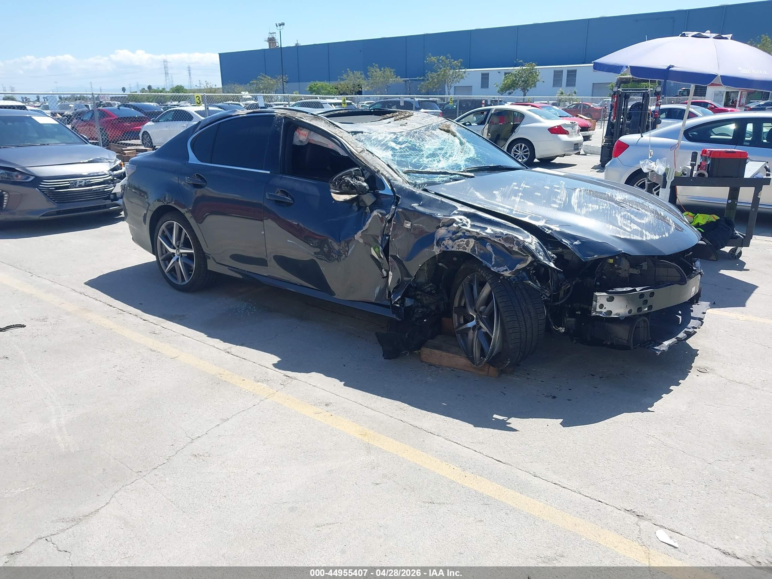 2018 Lexus GS 350 F Sport, VIN JTHBZ1BL6JA014488 — Rollover