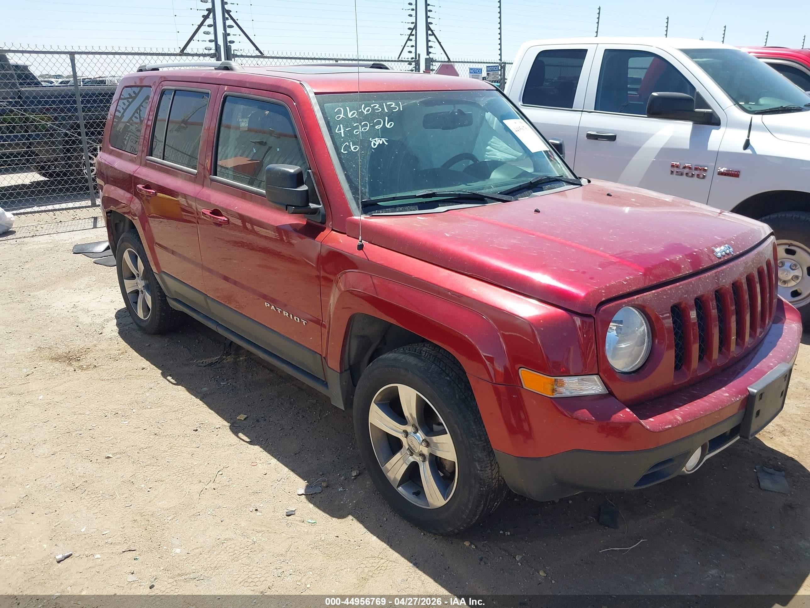 2017 Jeep Patriot High Altitude, VIN 1C4NJRFB2HD176620 — Side