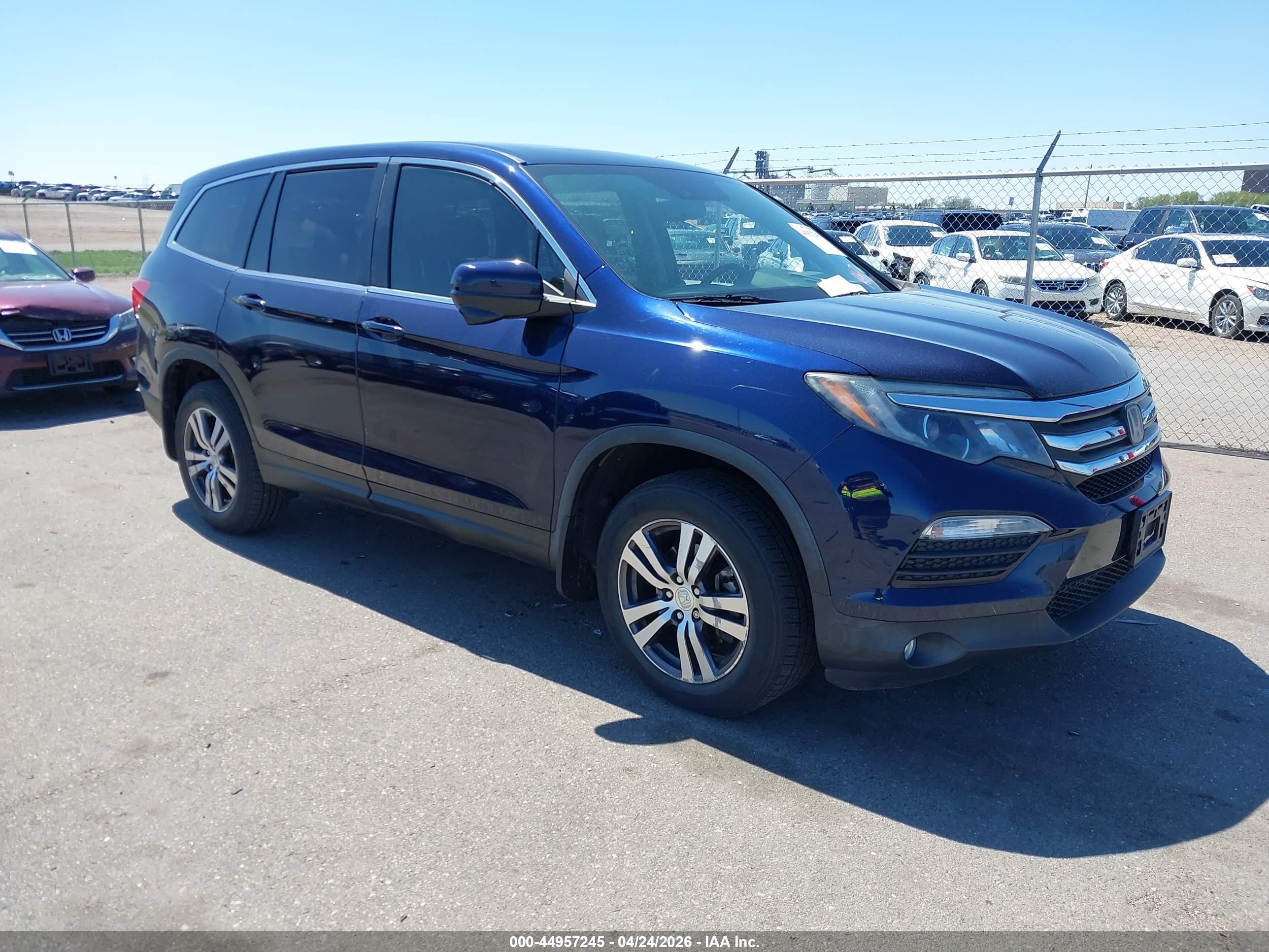 2017 Honda Pilot EX-L, VIN 5FNYF5H64HB043261 — Interior fire