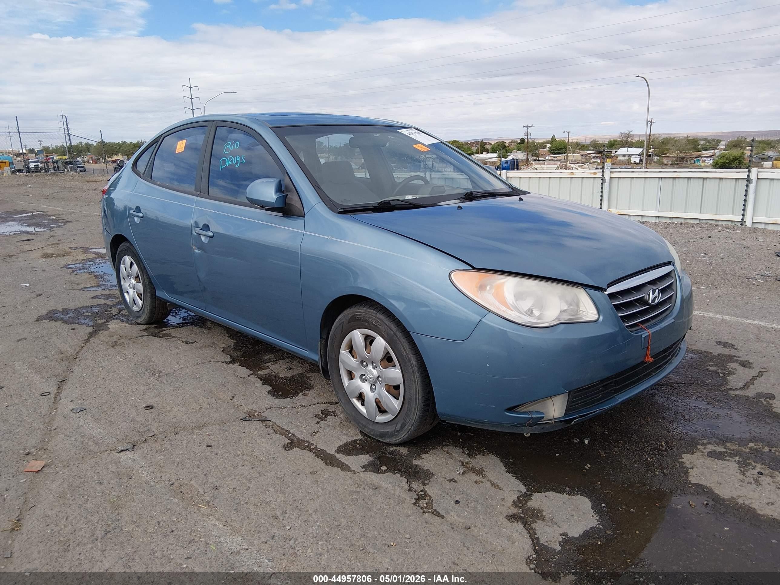 2007 Hyundai Elantra GLS, VIN KMHDU46D17U139348 — Biohazard / chemical