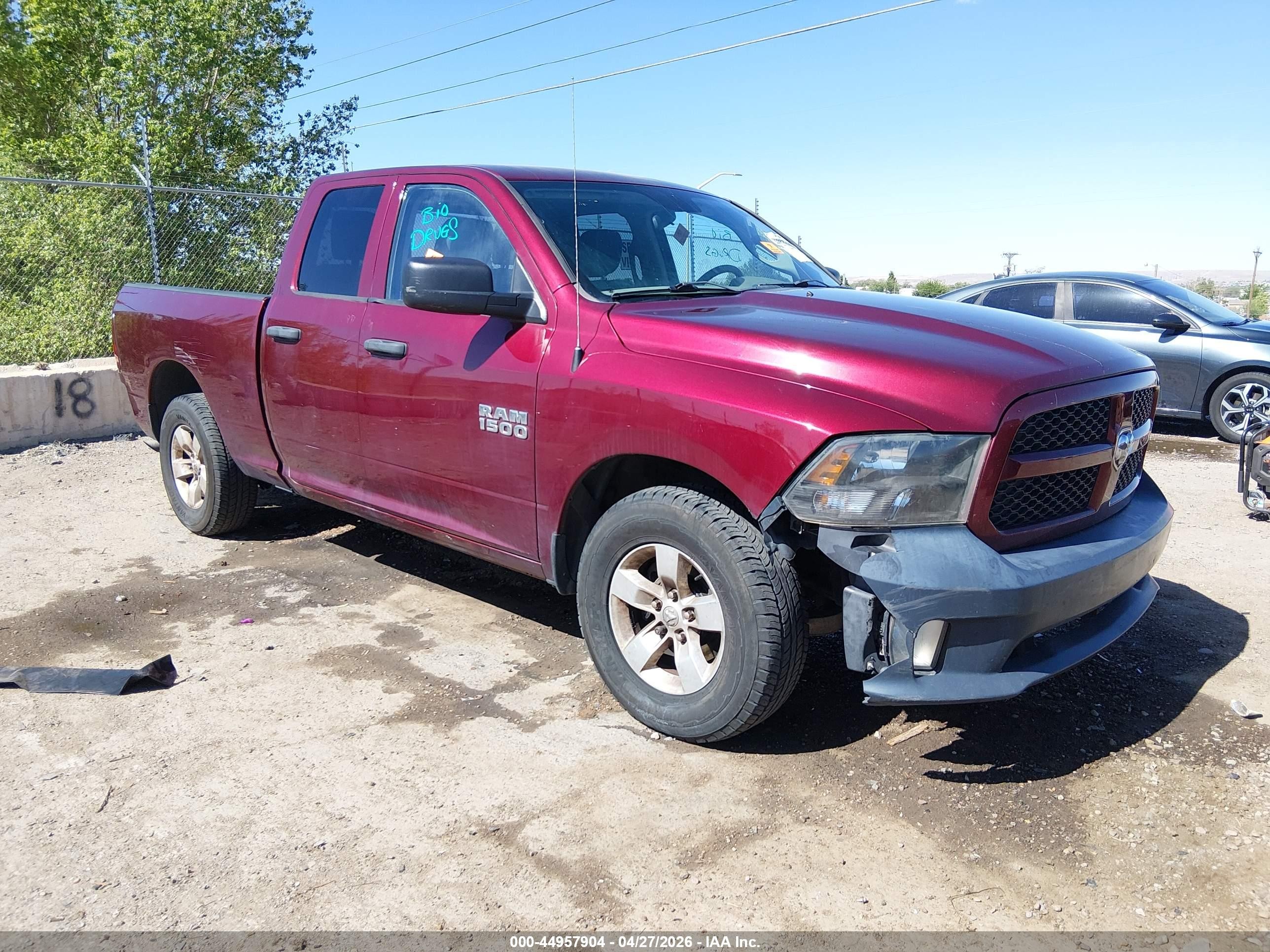 2018 Ram 1500 Tradesman, VIN 1C6RR6FG9JS234476 — Rear end