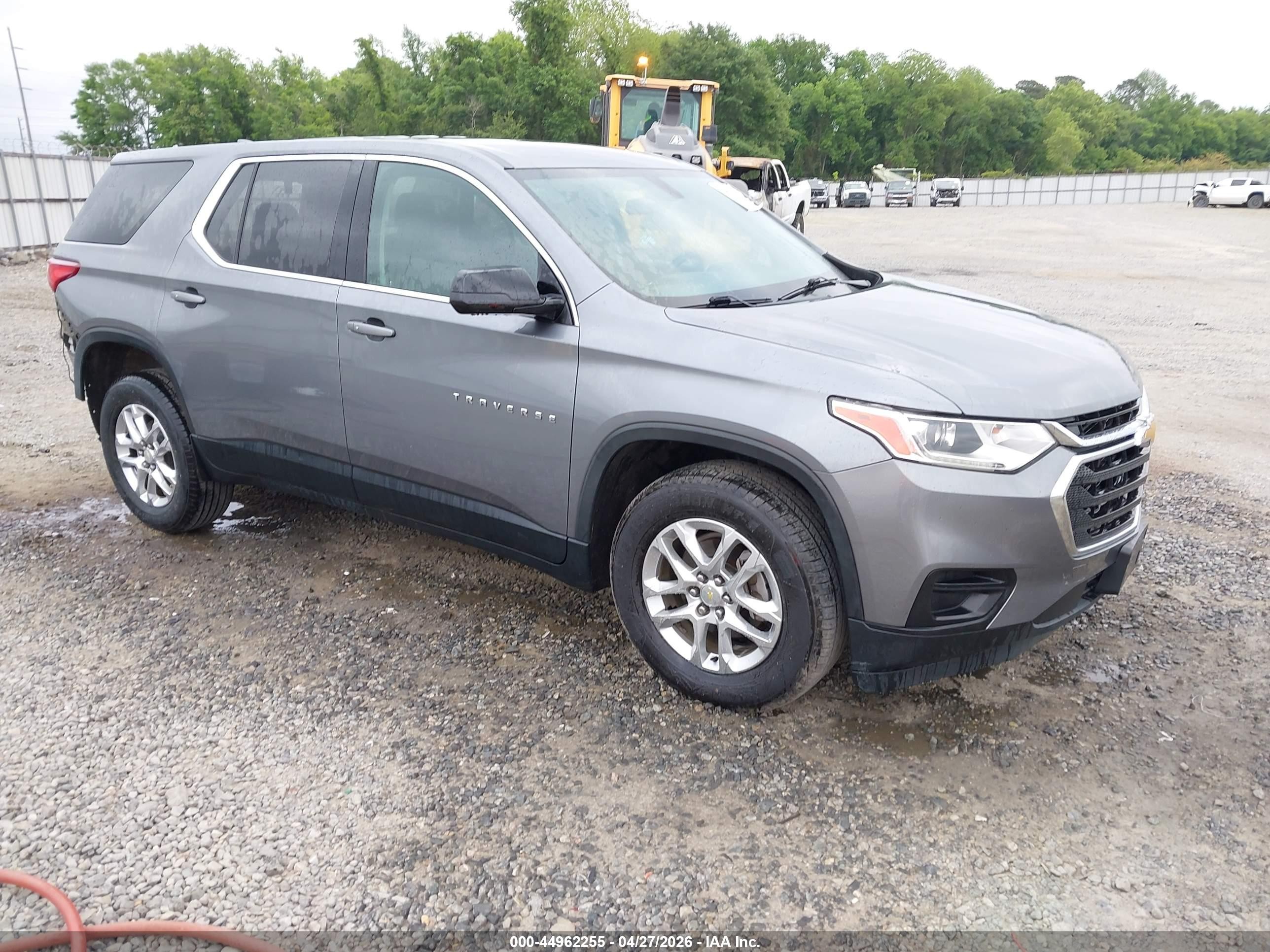 2019 Chevrolet Traverse LS, VIN 1GNERFKWXKJ273208 — Rear end